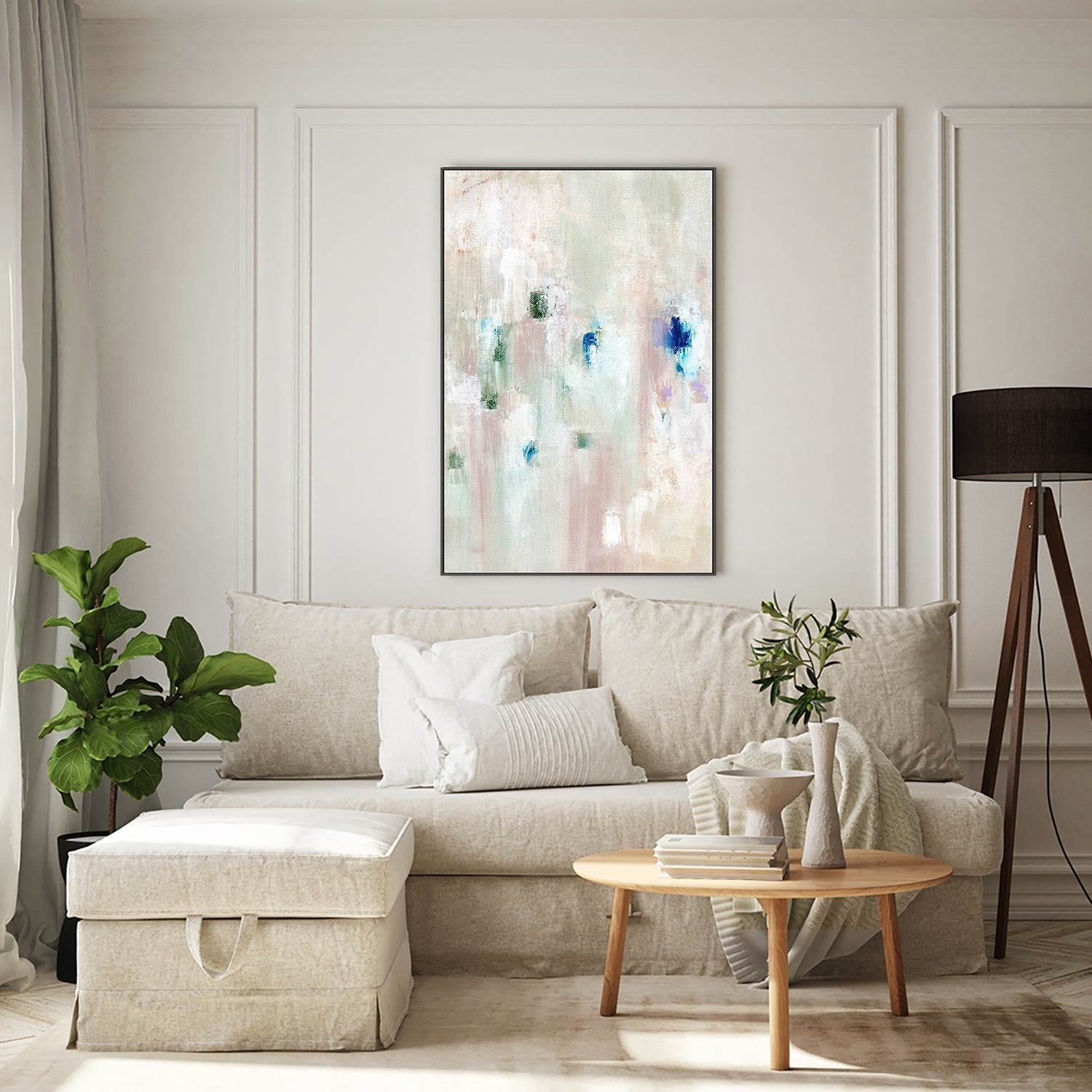 wall-art-print-canvas-poster-framed-Beige Abstract , By Nikita Jariwala-7