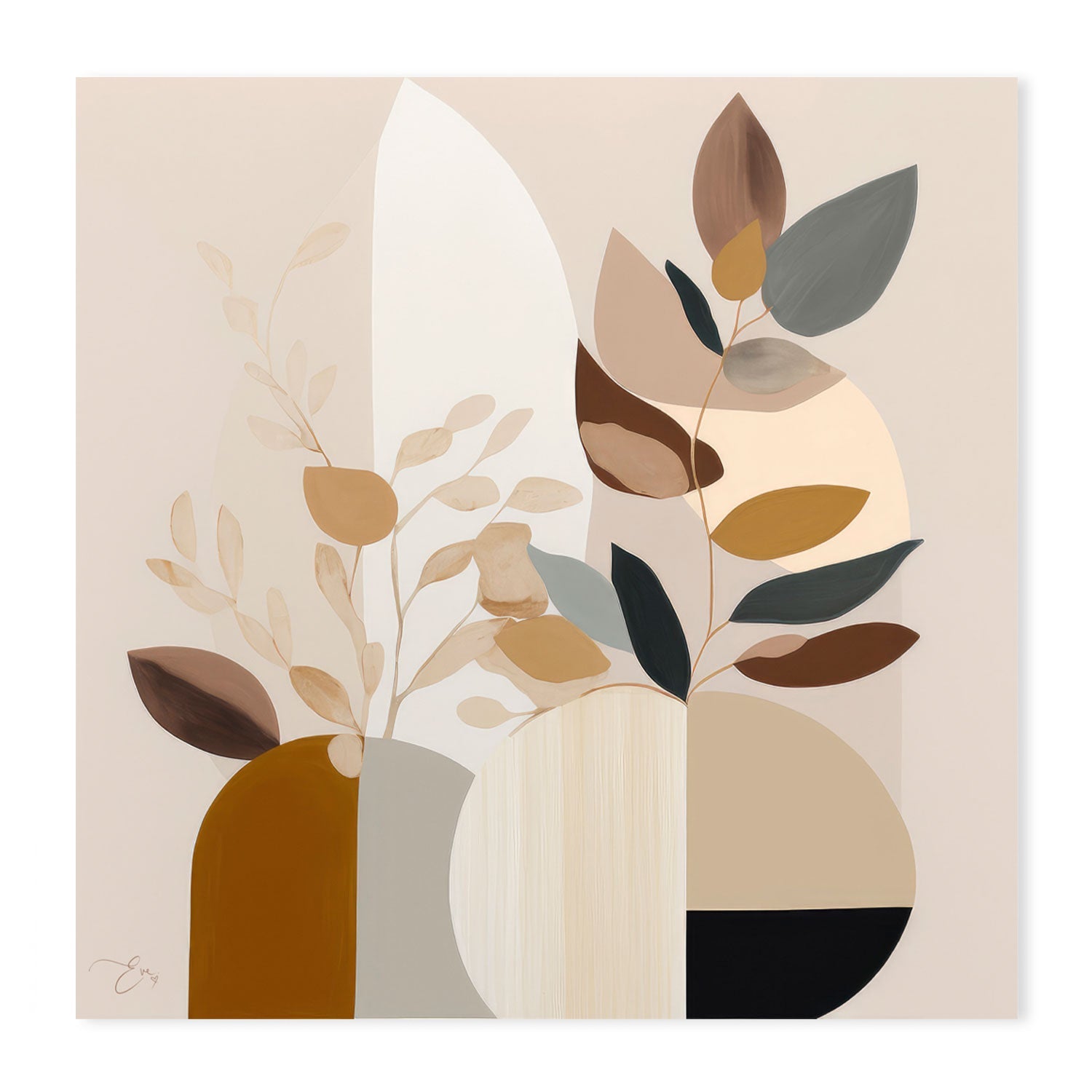 wall-art-print-canvas-poster-framed-Beige Fauna , By Bella Eve-GIOIA-WALL-ART