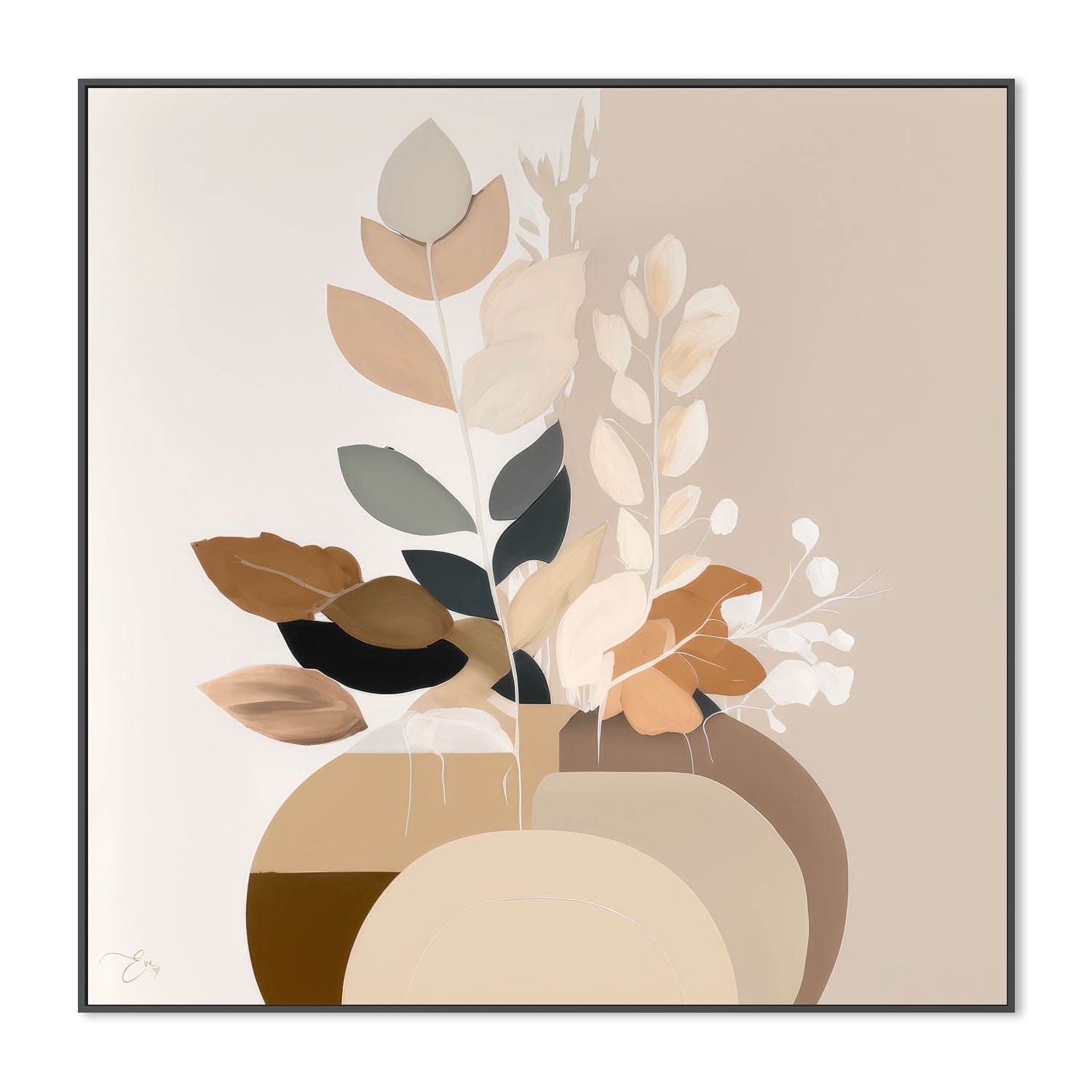 wall-art-print-canvas-poster-framed-Beige Fauna , By Bella Eve-3