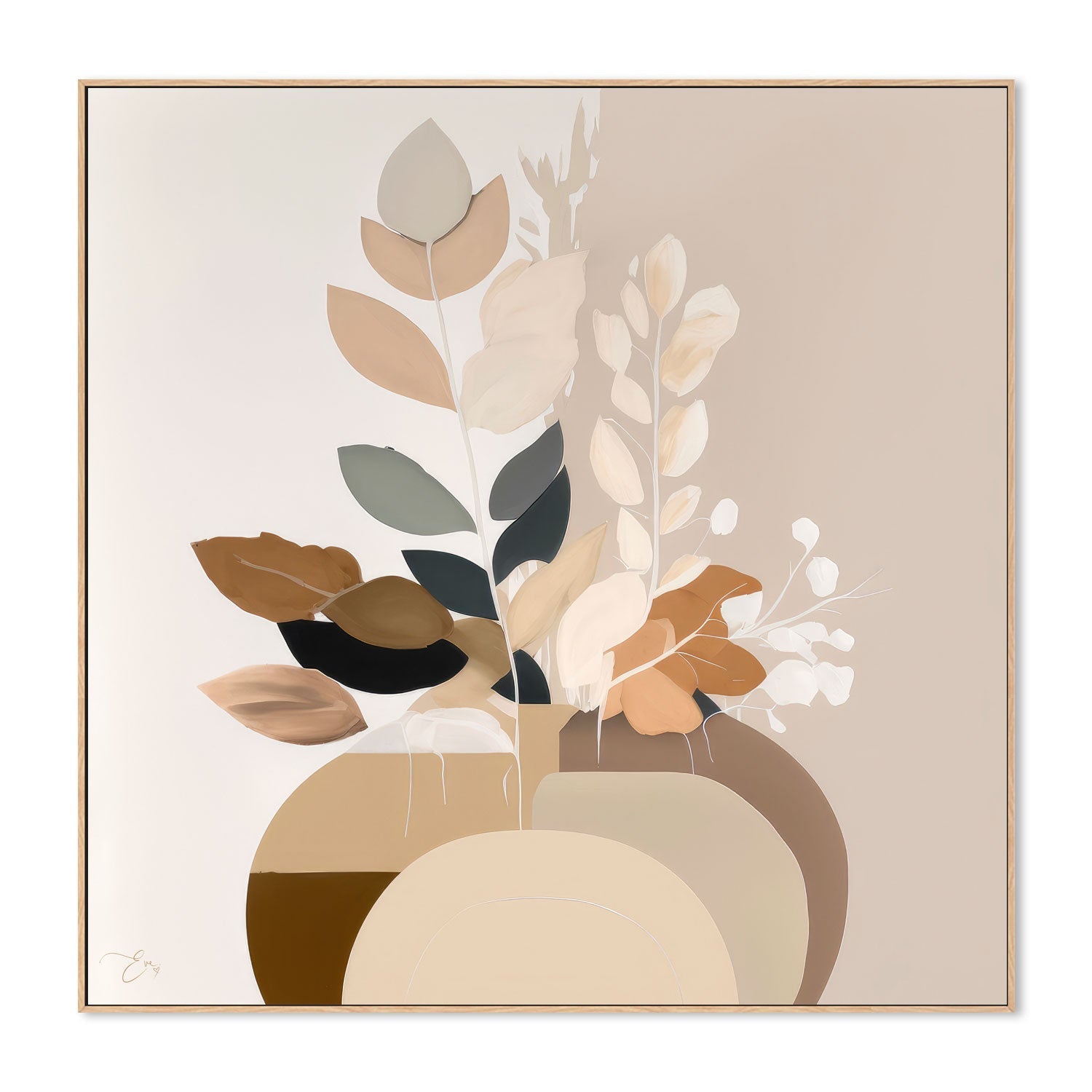 wall-art-print-canvas-poster-framed-Beige Fauna , By Bella Eve-4