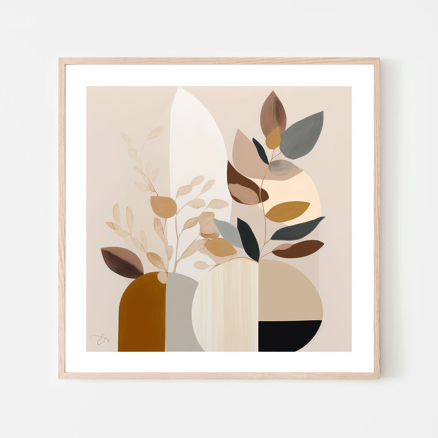 wall-art-print-canvas-poster-framed-Beige Fauna , By Bella Eve-GIOIA-WALL-ART