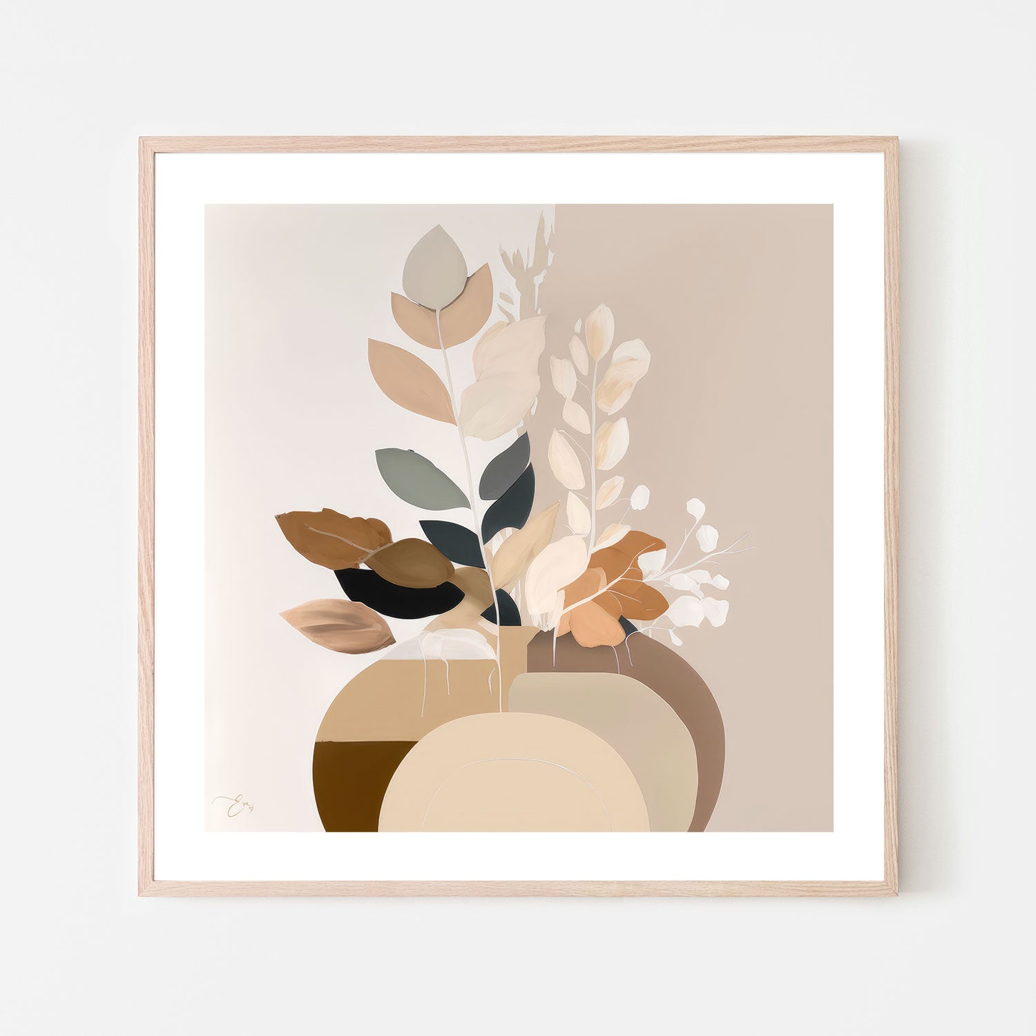 wall-art-print-canvas-poster-framed-Beige Fauna , By Bella Eve-6