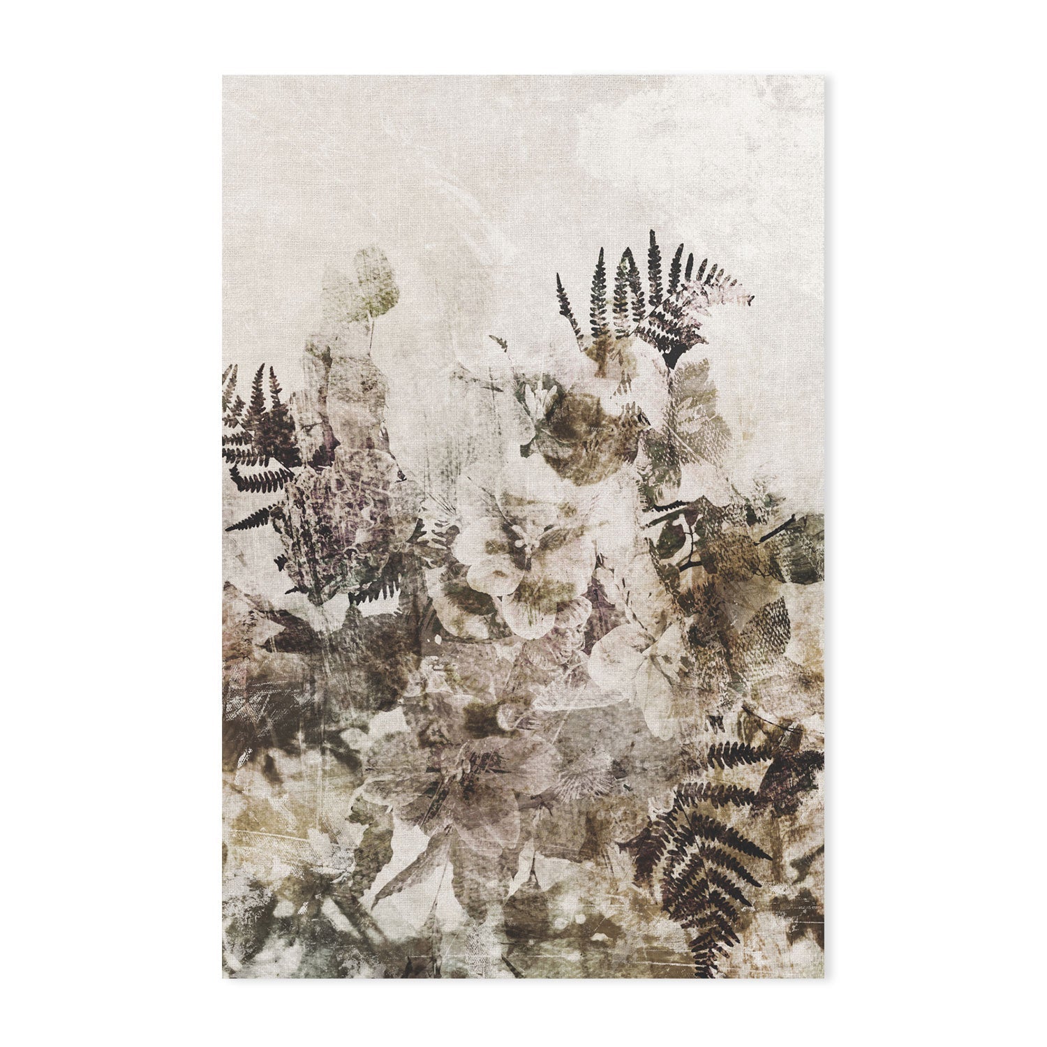 wall-art-print-canvas-poster-framed-Beige Grunge Floral , By Dear Musketeer Studio-GIOIA-WALL-ART