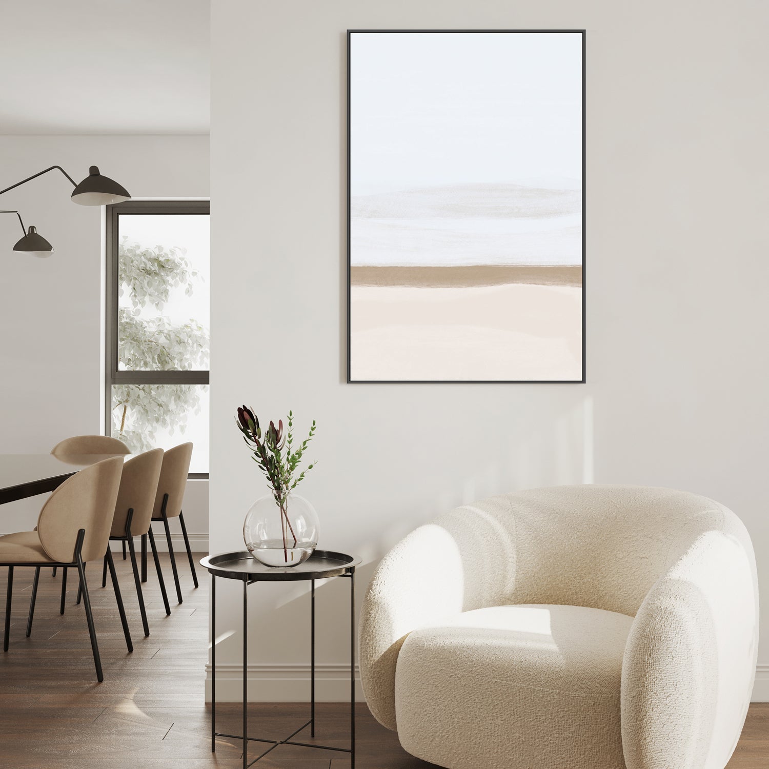 wall-art-print-canvas-poster-framed-Beige Horizon-GIOIA-WALL-ART