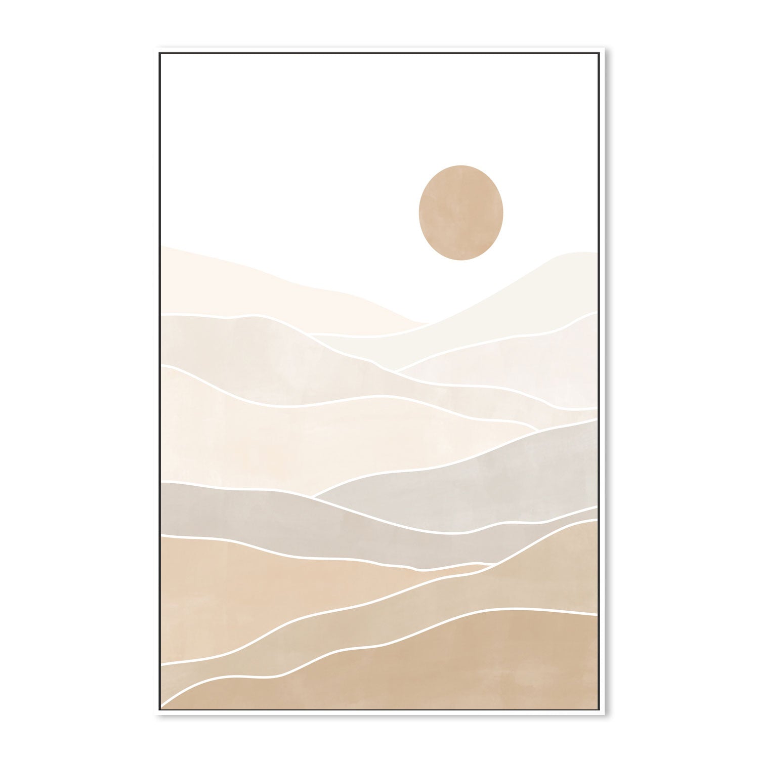 wall-art-print-canvas-poster-framed-Beige Horizons , By Elena Ristova-GIOIA-WALL-ART