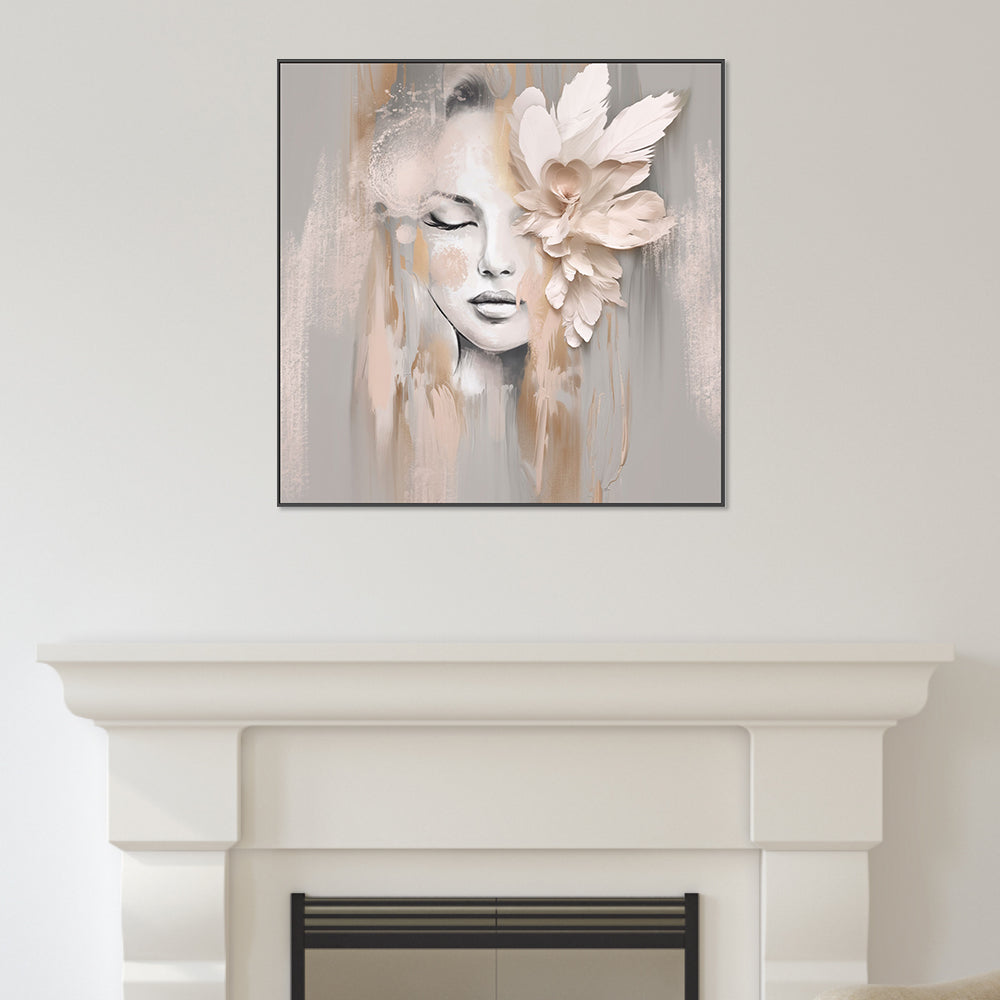 wall-art-print-canvas-poster-framed-Beige Petal , By Bella Eve-2