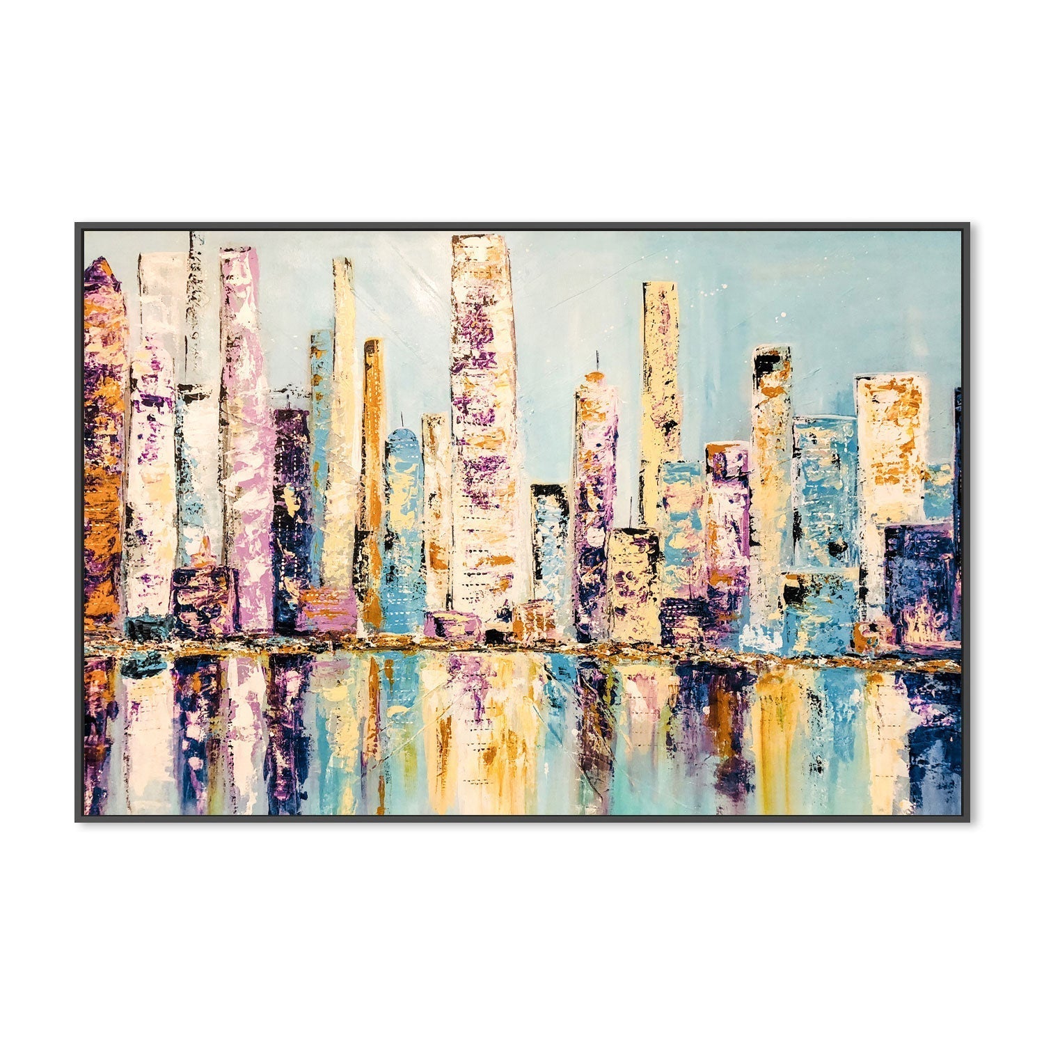 wall-art-print-canvas-poster-framed-Big Blue City , By Lori Burke-GIOIA-WALL-ART