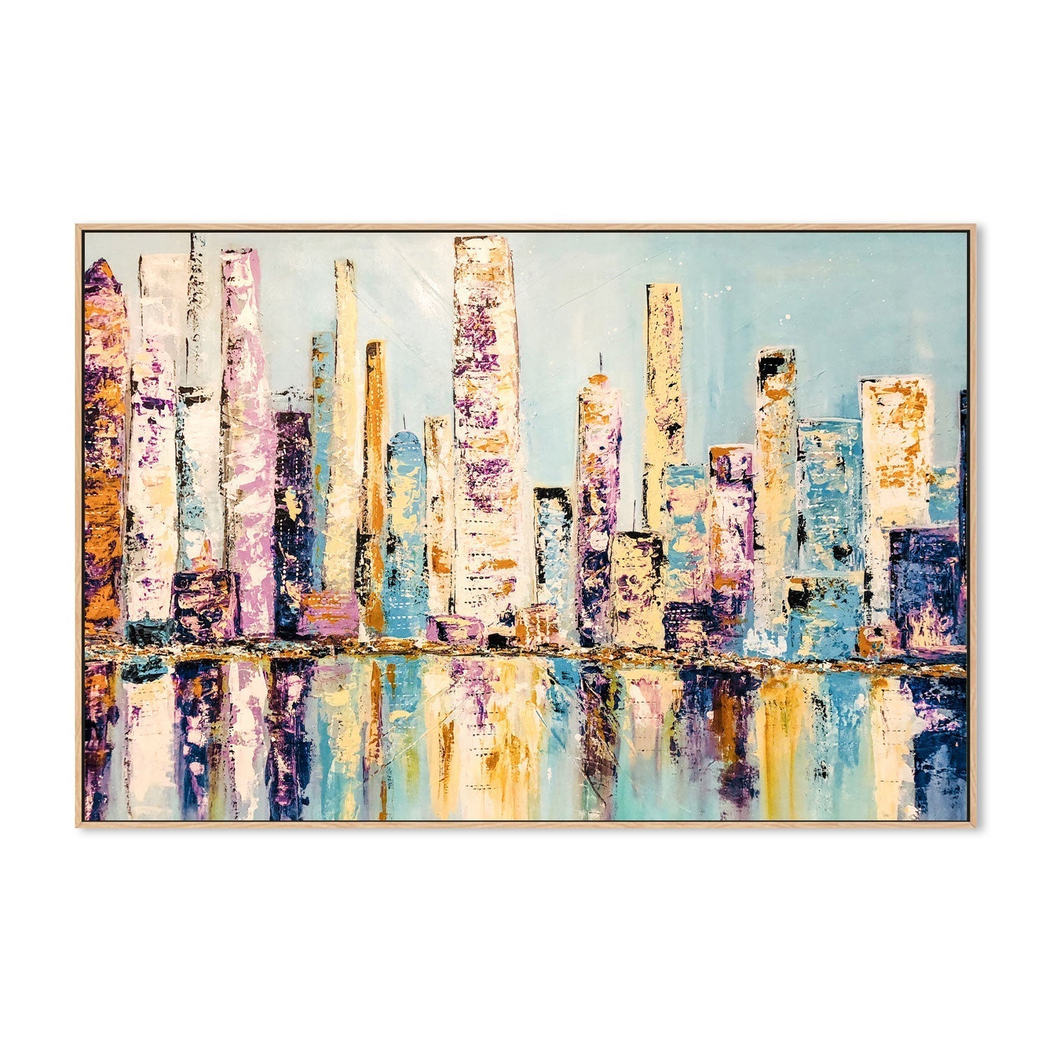 wall-art-print-canvas-poster-framed-Big Blue City , By Lori Burke-GIOIA-WALL-ART