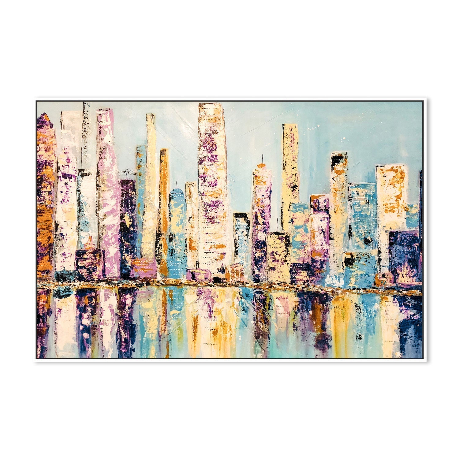 wall-art-print-canvas-poster-framed-Big Blue City , By Lori Burke-GIOIA-WALL-ART