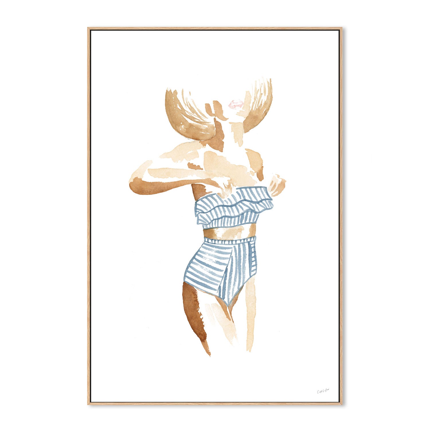 wall-art-print-canvas-poster-framed-Bikini Beach Babe, Style A , By Cass Deller-4