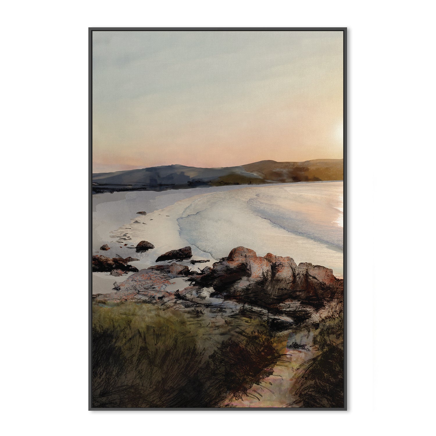 wall-art-print-canvas-poster-framed-Binalong Bay Beach , By Dear Musketeer Studio-3