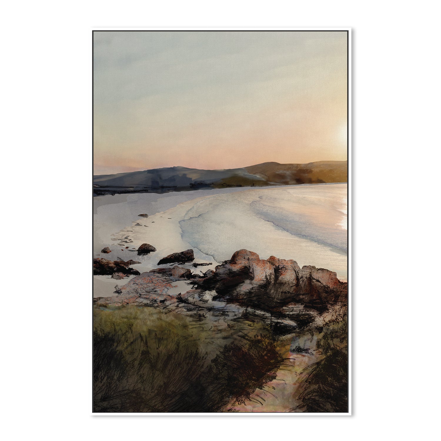 wall-art-print-canvas-poster-framed-Binalong Bay Beach , By Dear Musketeer Studio-5