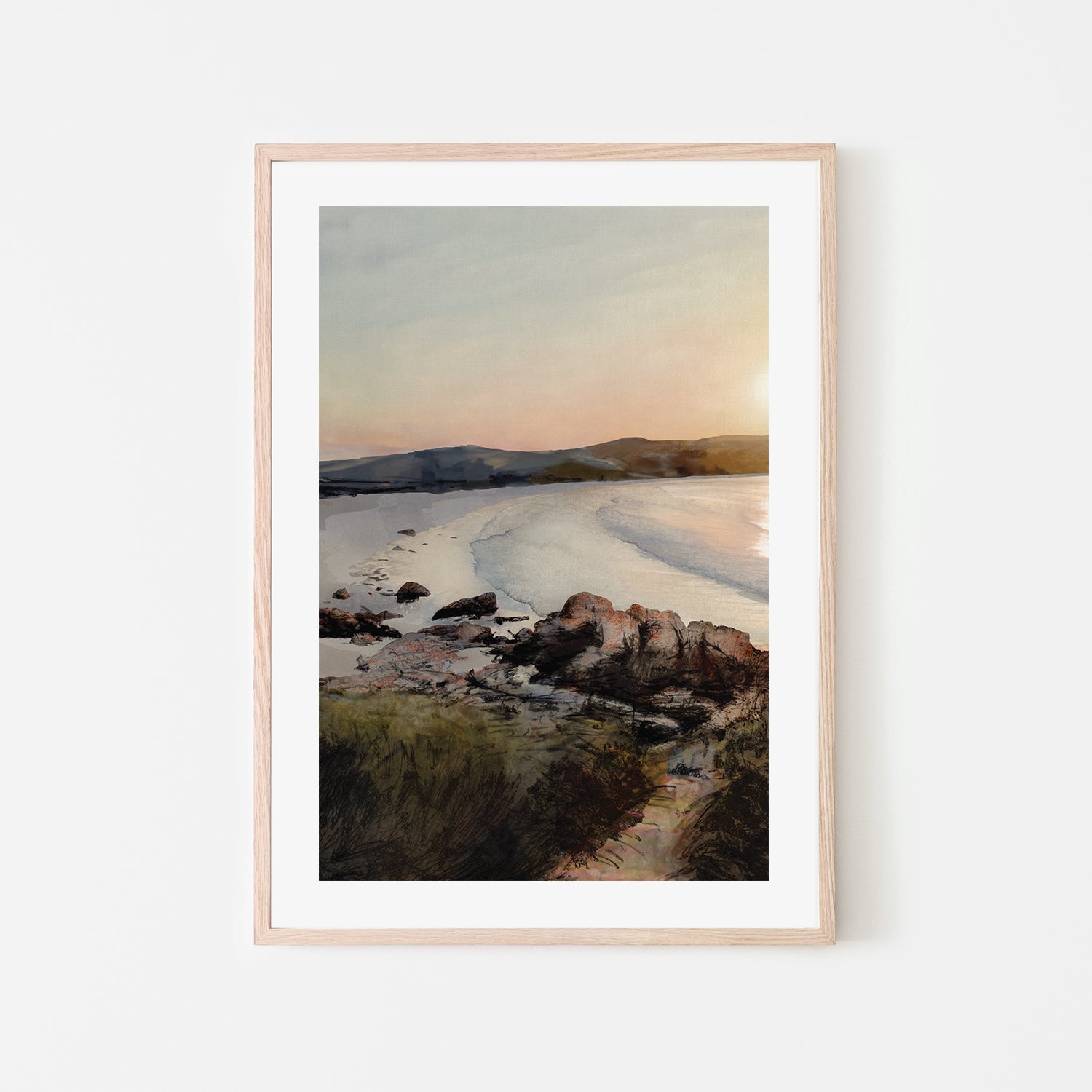 wall-art-print-canvas-poster-framed-Binalong Bay Beach , By Dear Musketeer Studio-6