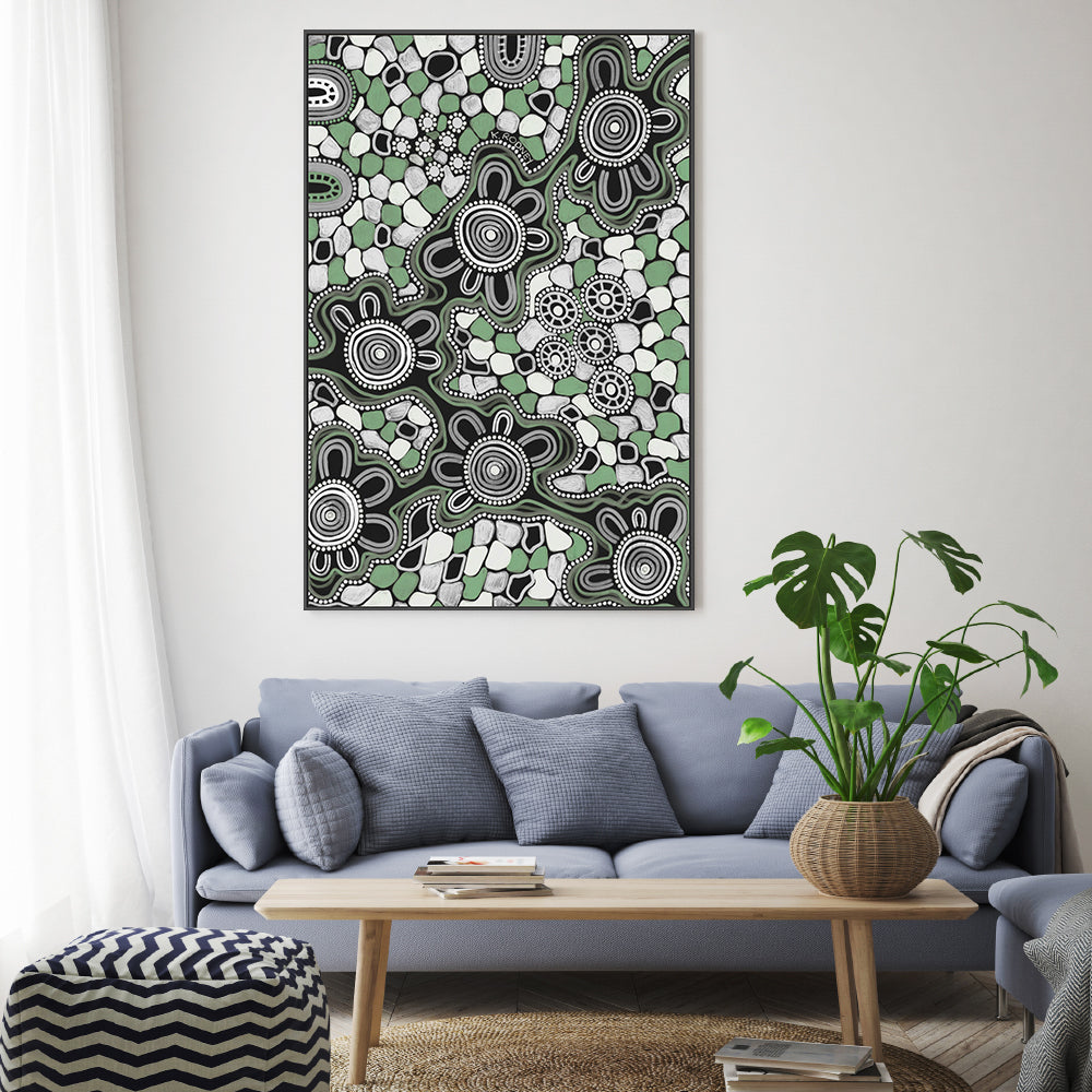 wall-art-print-canvas-poster-framed-Birak Nights, Green Tones , By Kristy Rodney-7