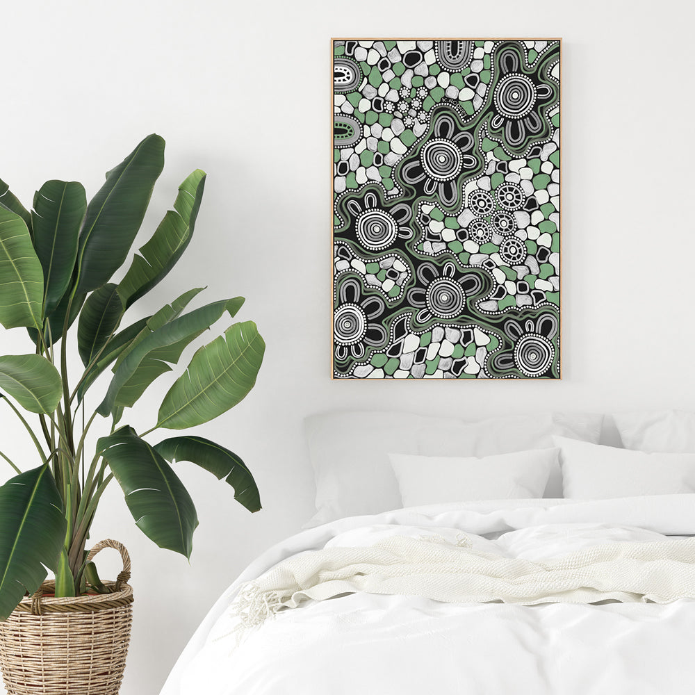 wall-art-print-canvas-poster-framed-Birak Nights, Green Tones , By Kristy Rodney-9