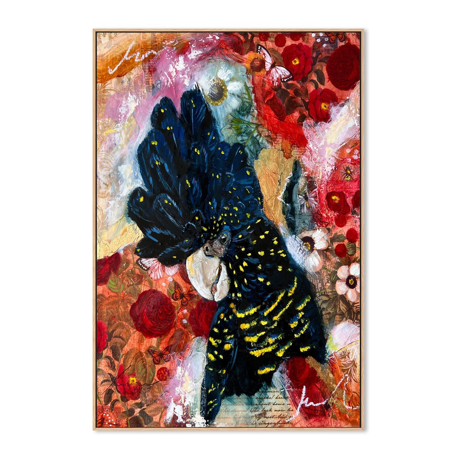 wall-art-print-canvas-poster-framed-Bird Of Roses , By Emily Birdsey-4