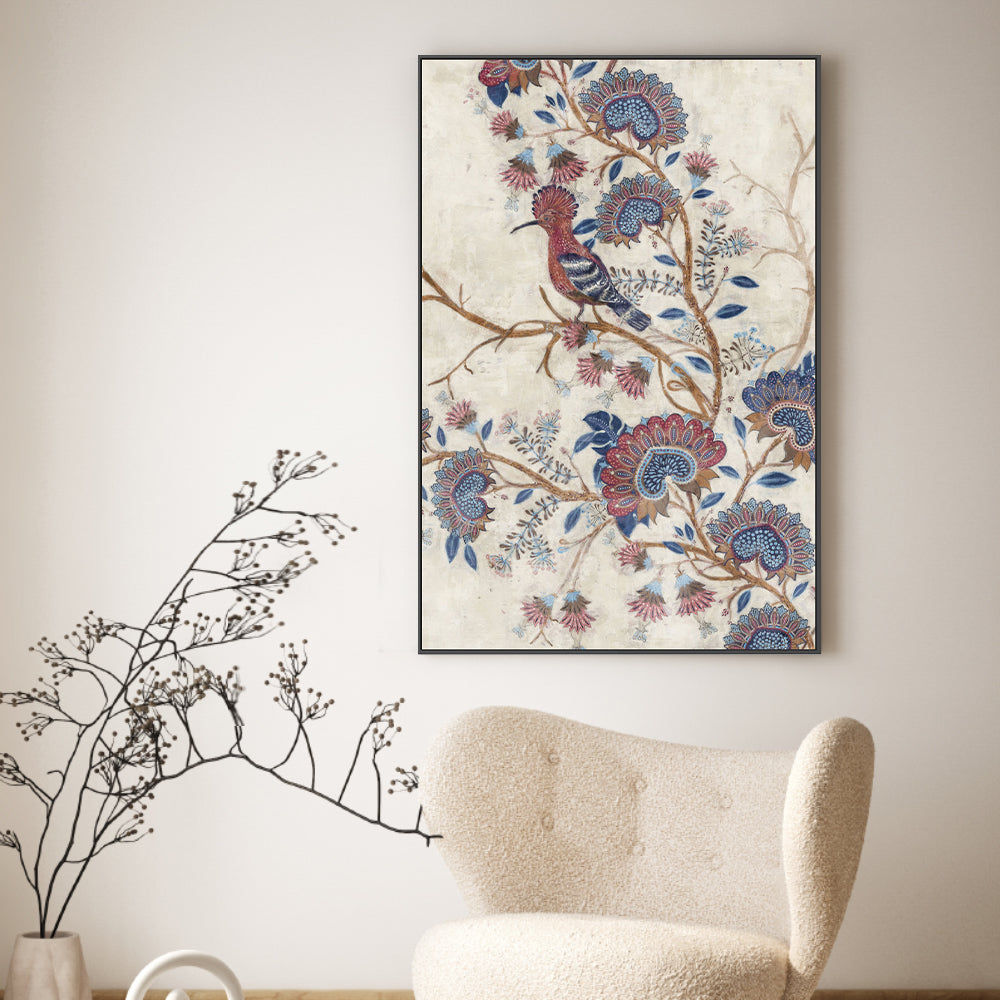 wall-art-print-canvas-poster-framed-Bird On Branch, Style B , By Nina Blue-2