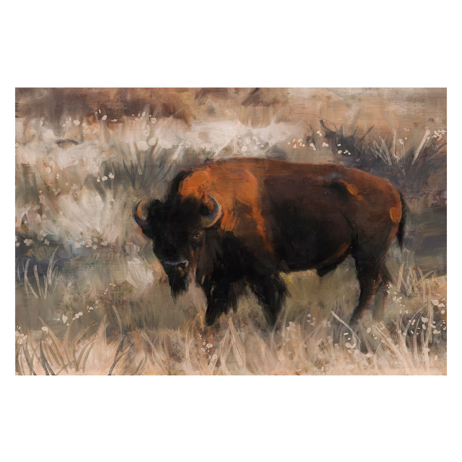 wall-art-print-canvas-poster-framed-Bison Range , By Nina Blue-1