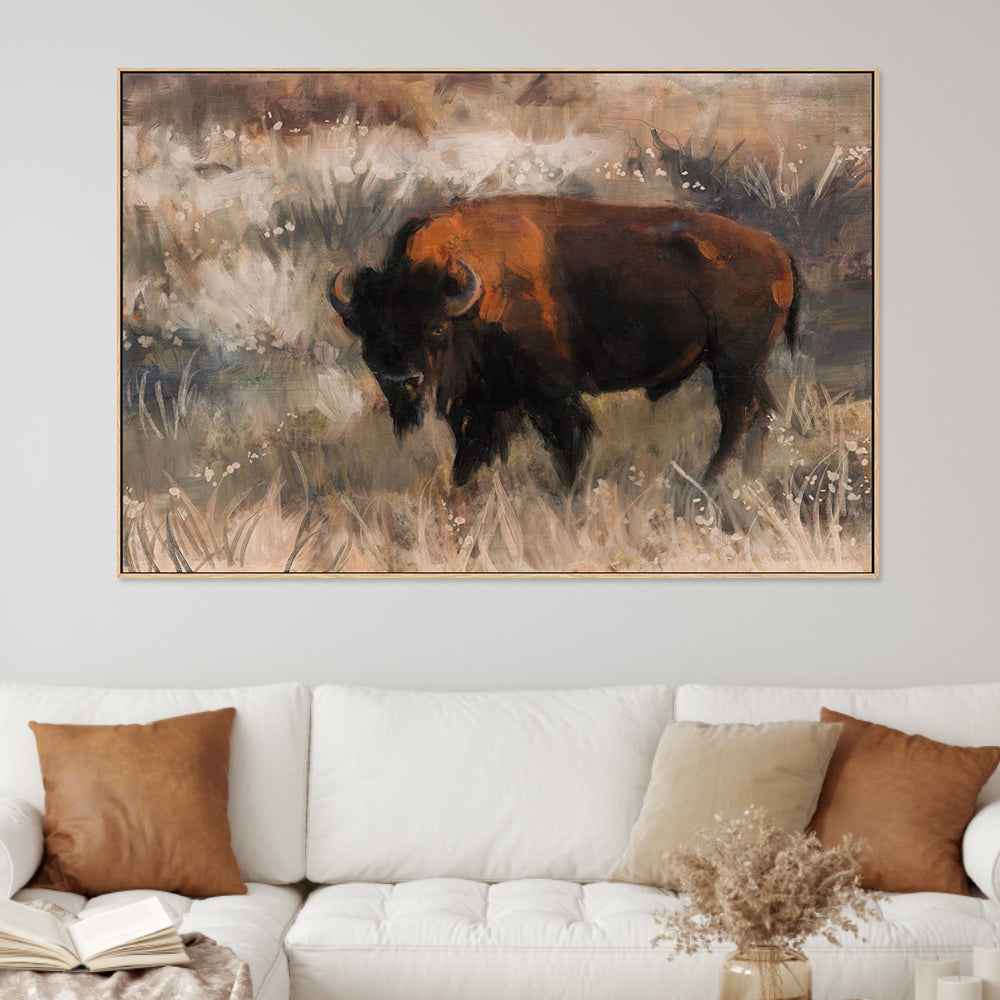 wall-art-print-canvas-poster-framed-Bison Range , By Nina Blue-2