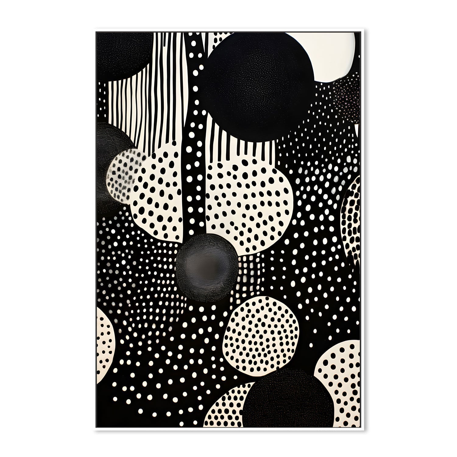 wall-art-print-canvas-poster-framed-Black and white abstract-5