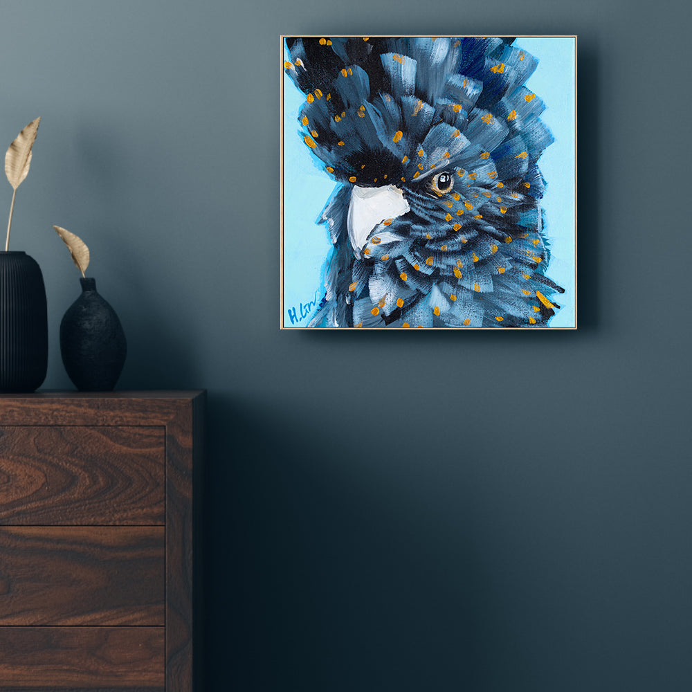 wall-art-print-canvas-poster-framed-Black Cockatoo , By Hsin Lin-GIOIA-WALL-ART