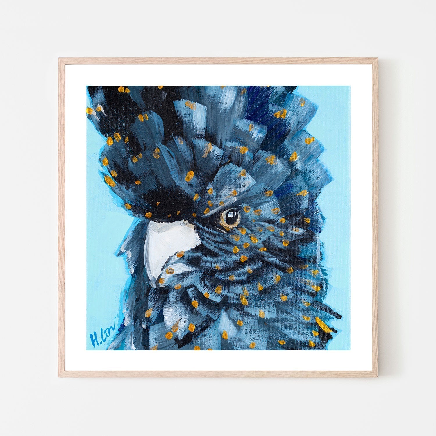 wall-art-print-canvas-poster-framed-Black Cockatoo , By Hsin Lin-GIOIA-WALL-ART