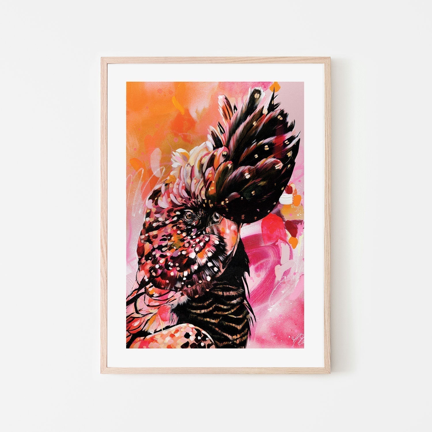 wall-art-print-canvas-poster-framed-BLACK COCKATOO DAWN-by-Heylie Morris-Gioia Wall Art