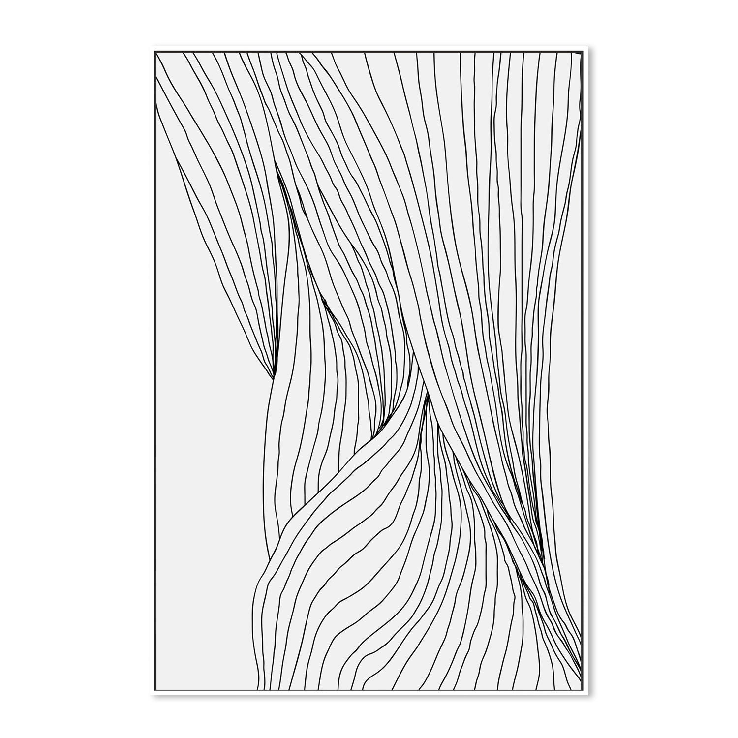 wall-art-print-canvas-poster-framed-Black Lines, Style A-GIOIA-WALL-ART