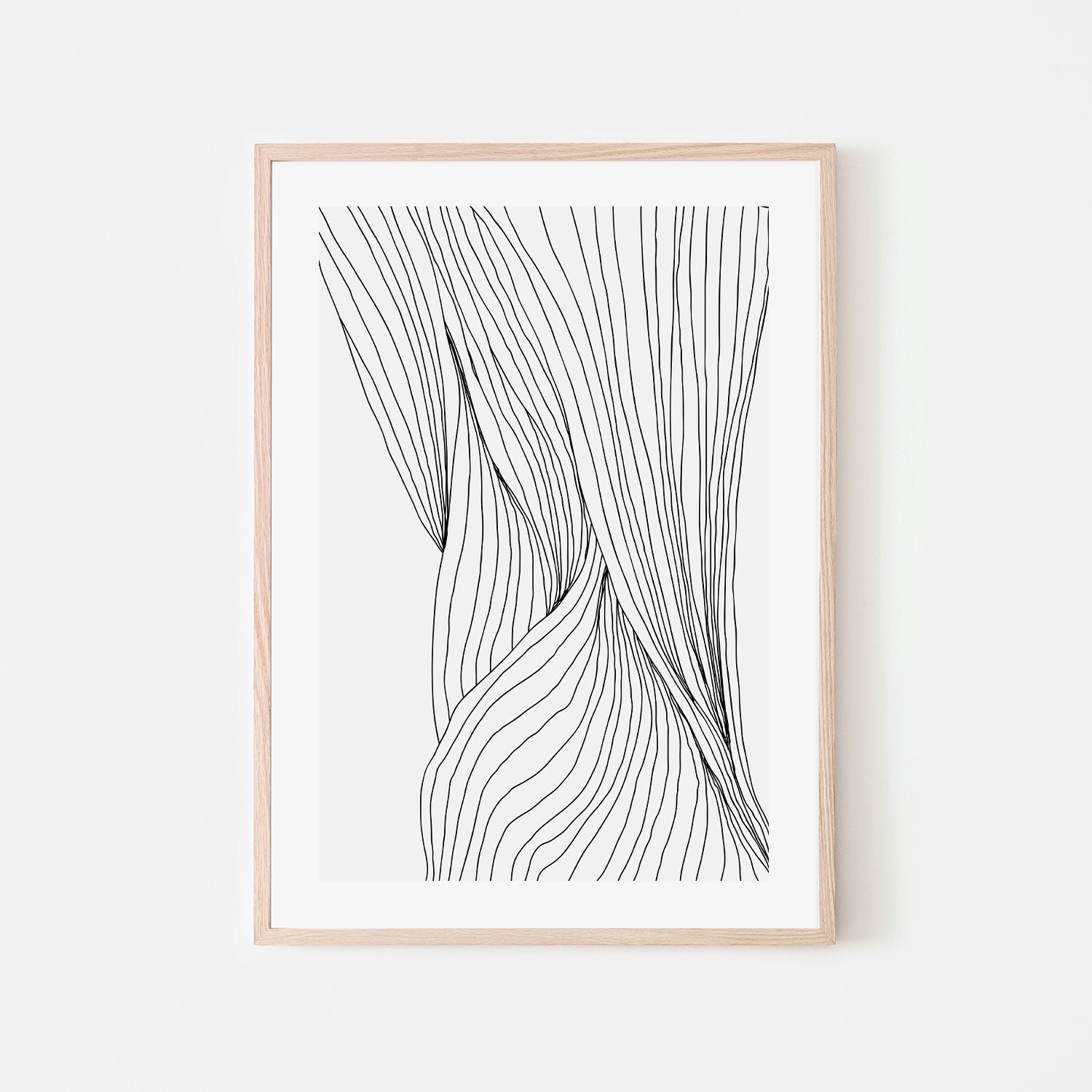 wall-art-print-canvas-poster-framed-Black Lines, Style A-GIOIA-WALL-ART