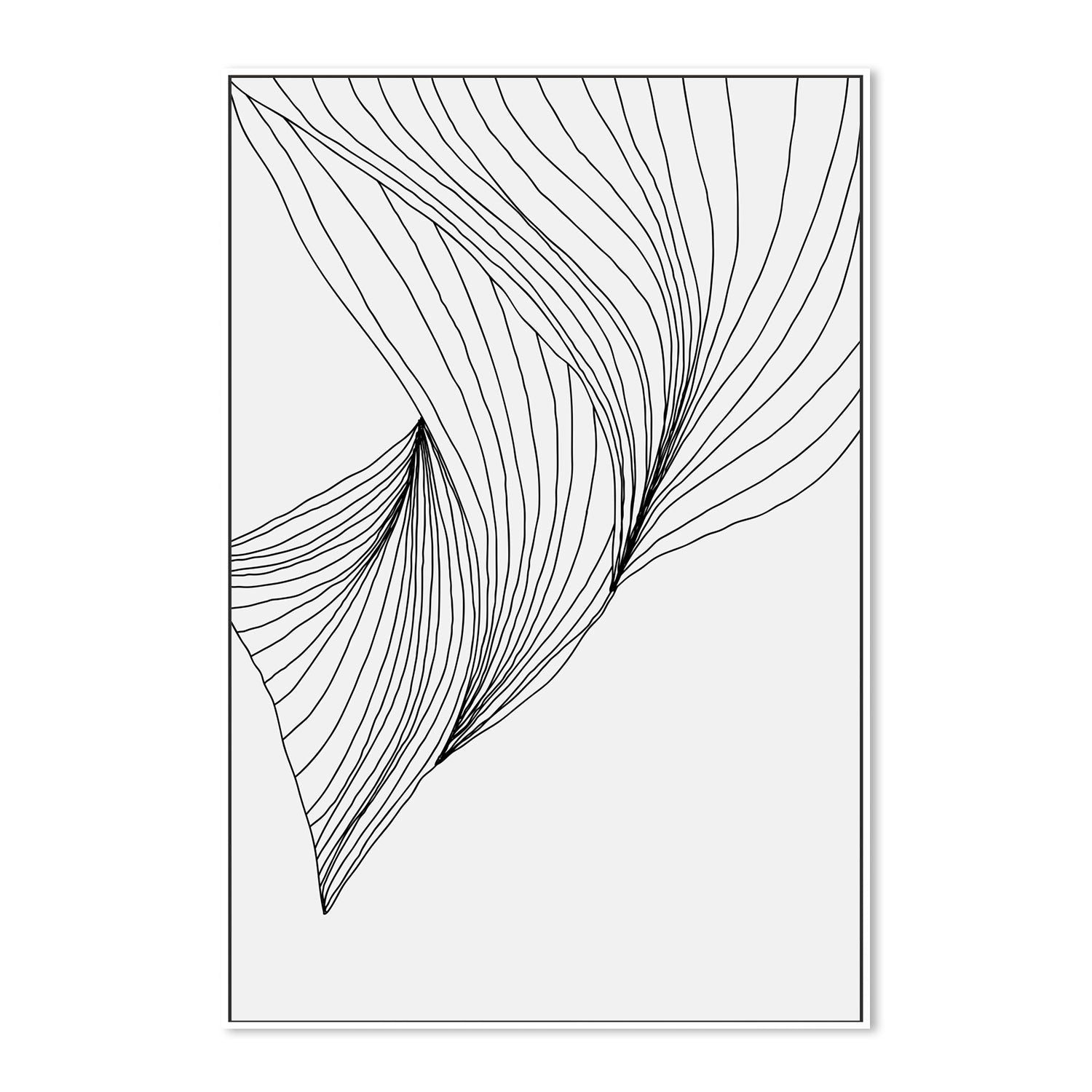 wall-art-print-canvas-poster-framed-Black Lines, Style B-GIOIA-WALL-ART