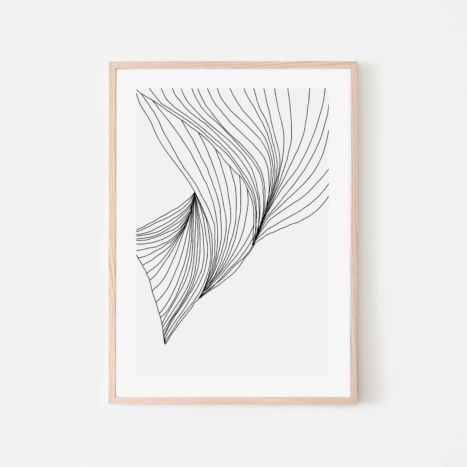 wall-art-print-canvas-poster-framed-Black Lines, Style B-GIOIA-WALL-ART