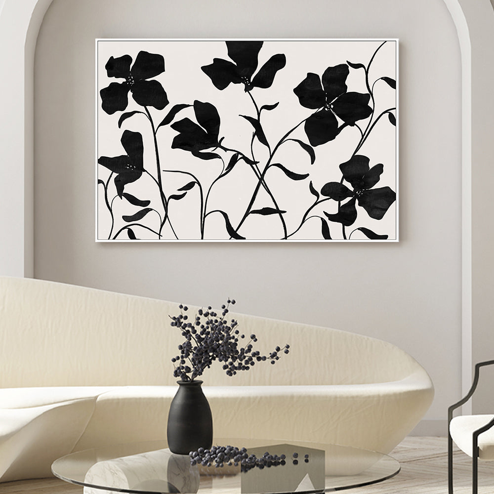 wall-art-print-canvas-poster-framed-Black Poppies, Style A , By Nina Blue-2