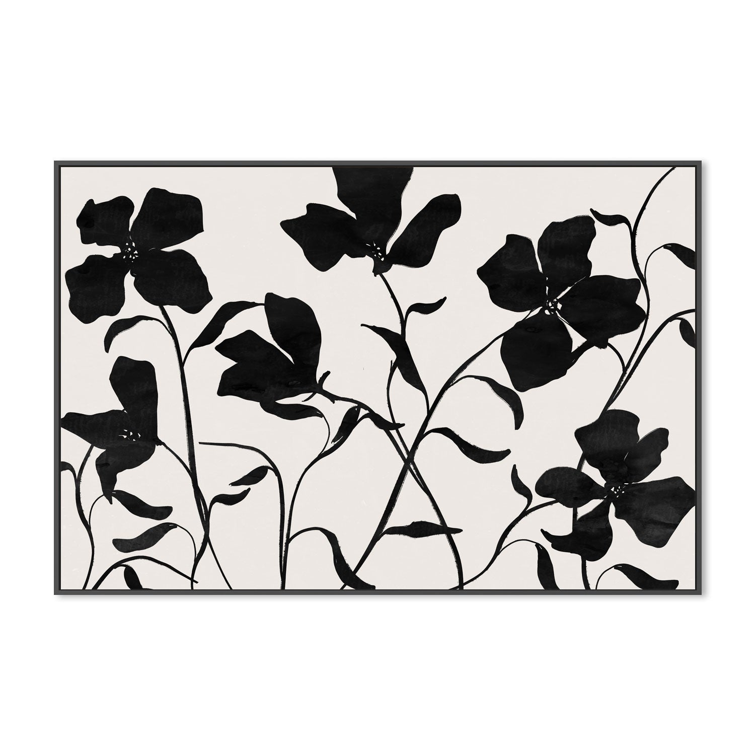 wall-art-print-canvas-poster-framed-Black Poppies, Style A , By Nina Blue-3