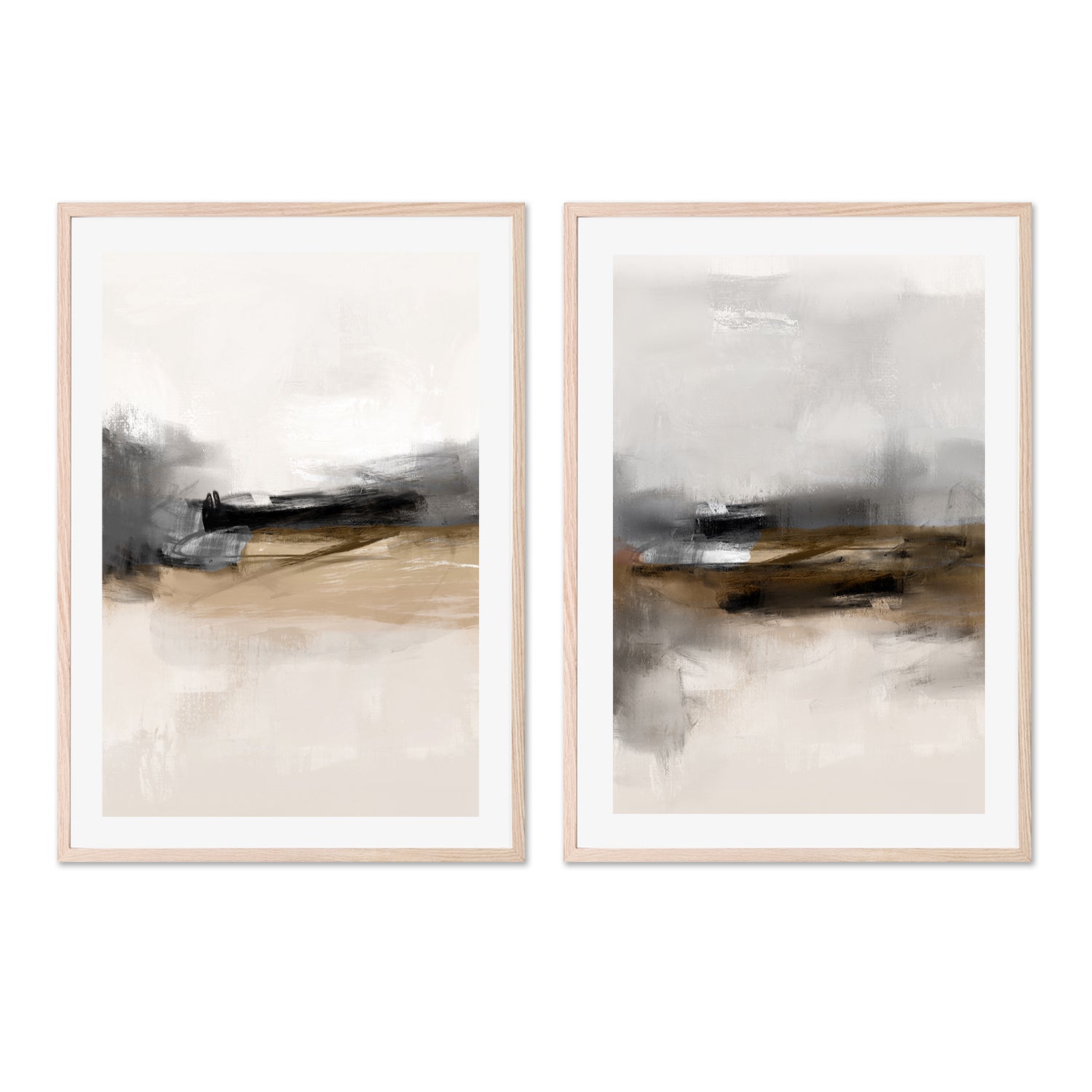 wall-art-print-canvas-poster-framed-Black Rock, Style A & B, Set Of 2 , By Karine Tonial Grimm-6