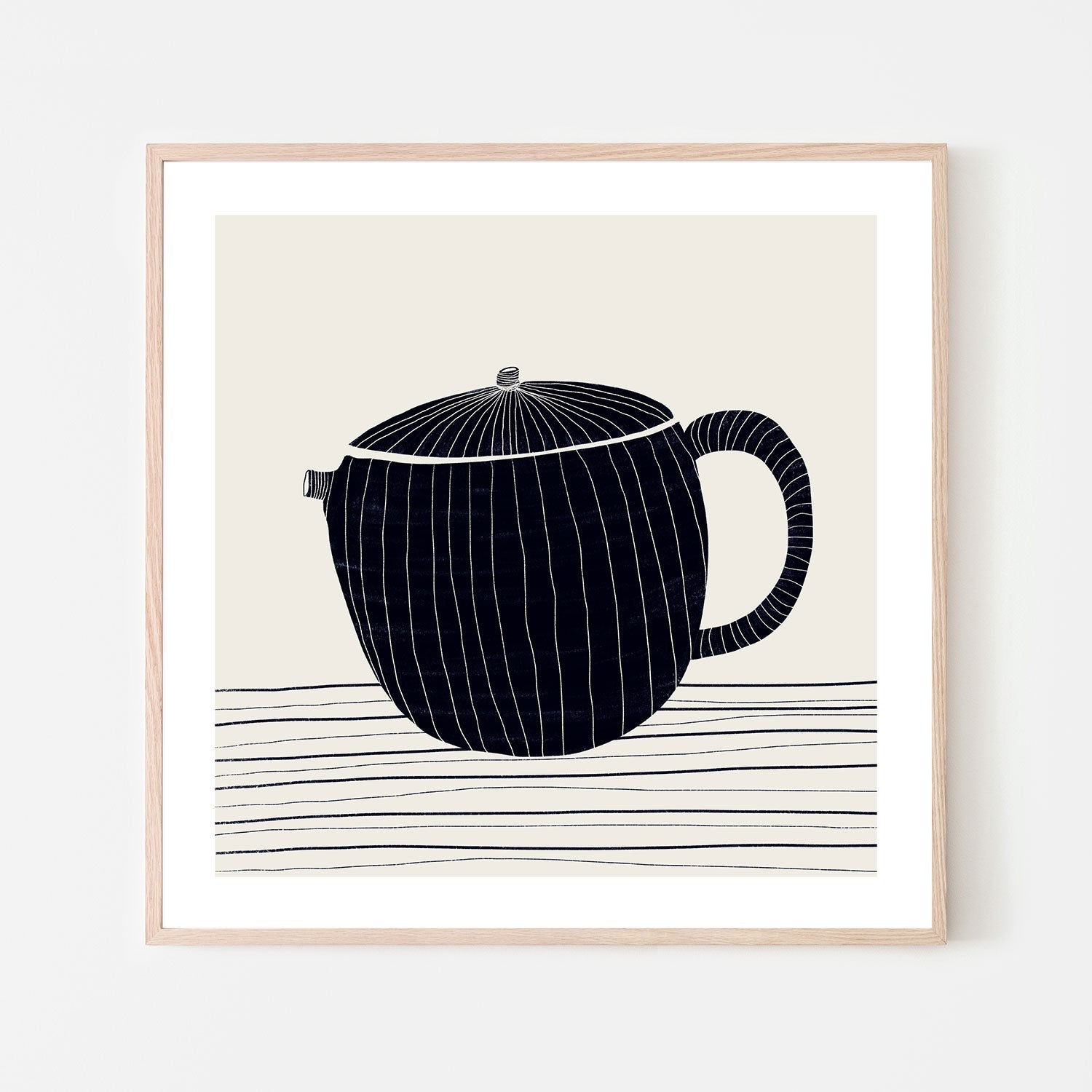 wall-art-print-canvas-poster-framed-Black Teapot , By Danushka Abeygoda-GIOIA-WALL-ART