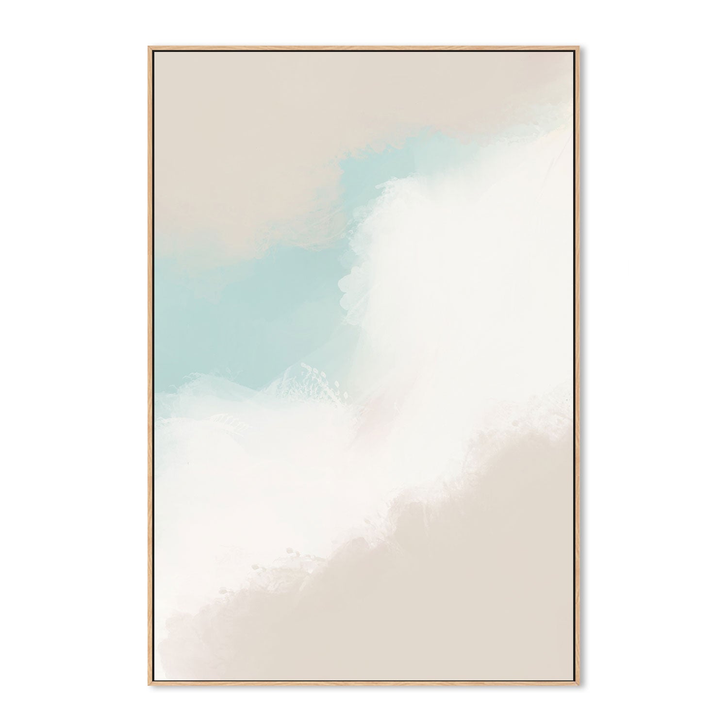 wall-art-print-canvas-poster-framed-Blended In Beige and Teal-GIOIA-WALL-ART