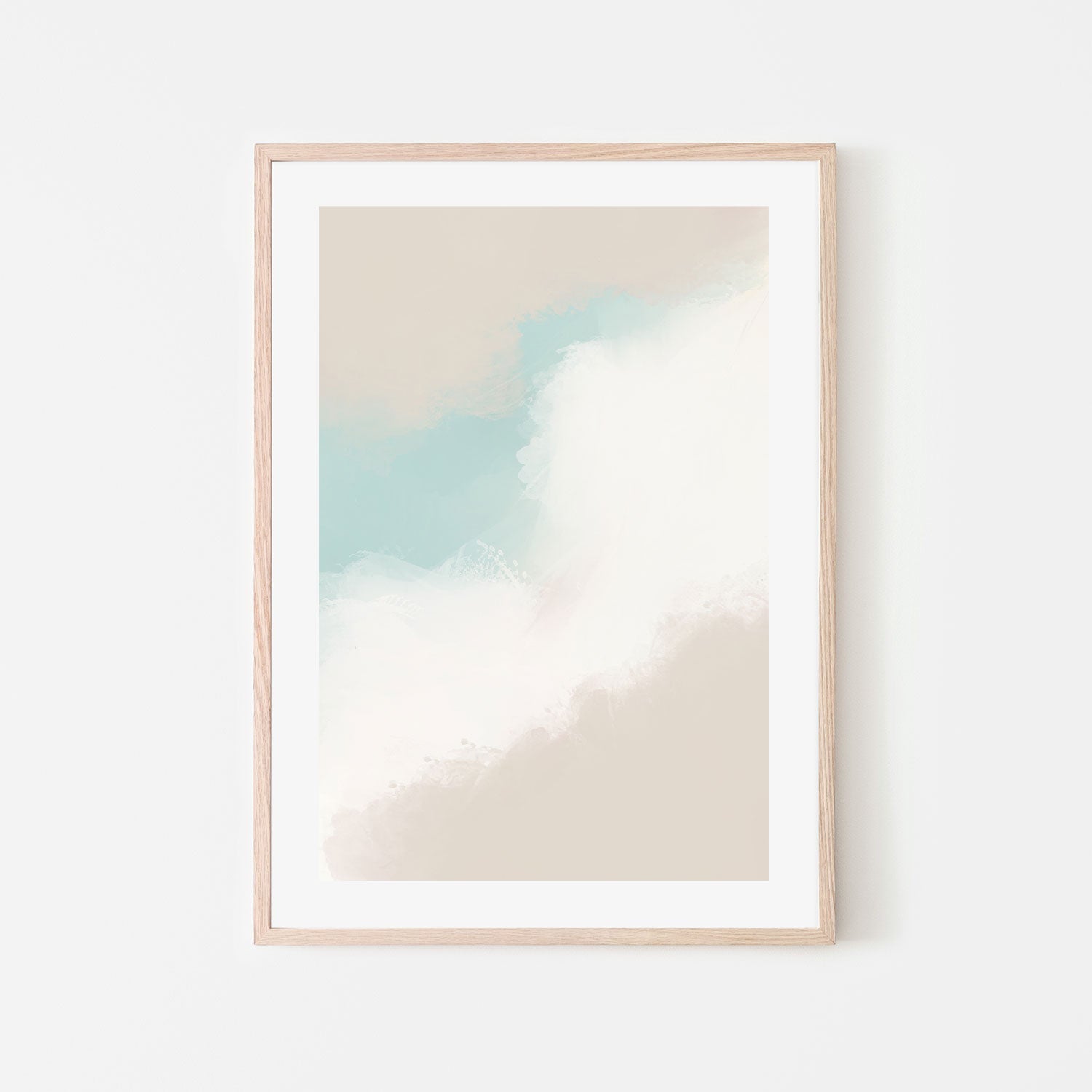 wall-art-print-canvas-poster-framed-Blended In Beige and Teal-GIOIA-WALL-ART