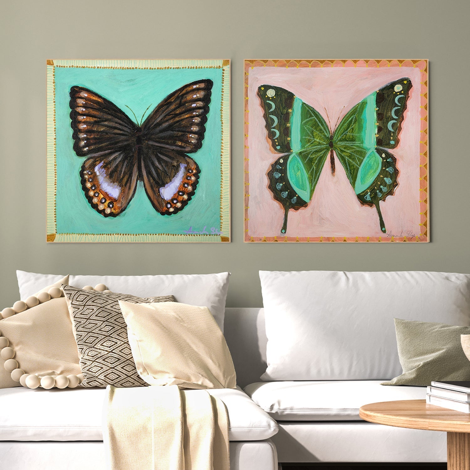 wall-art-print-canvas-poster-framed-Blessings, Style A & B, Set Of 2 , By Amanda Skye-2