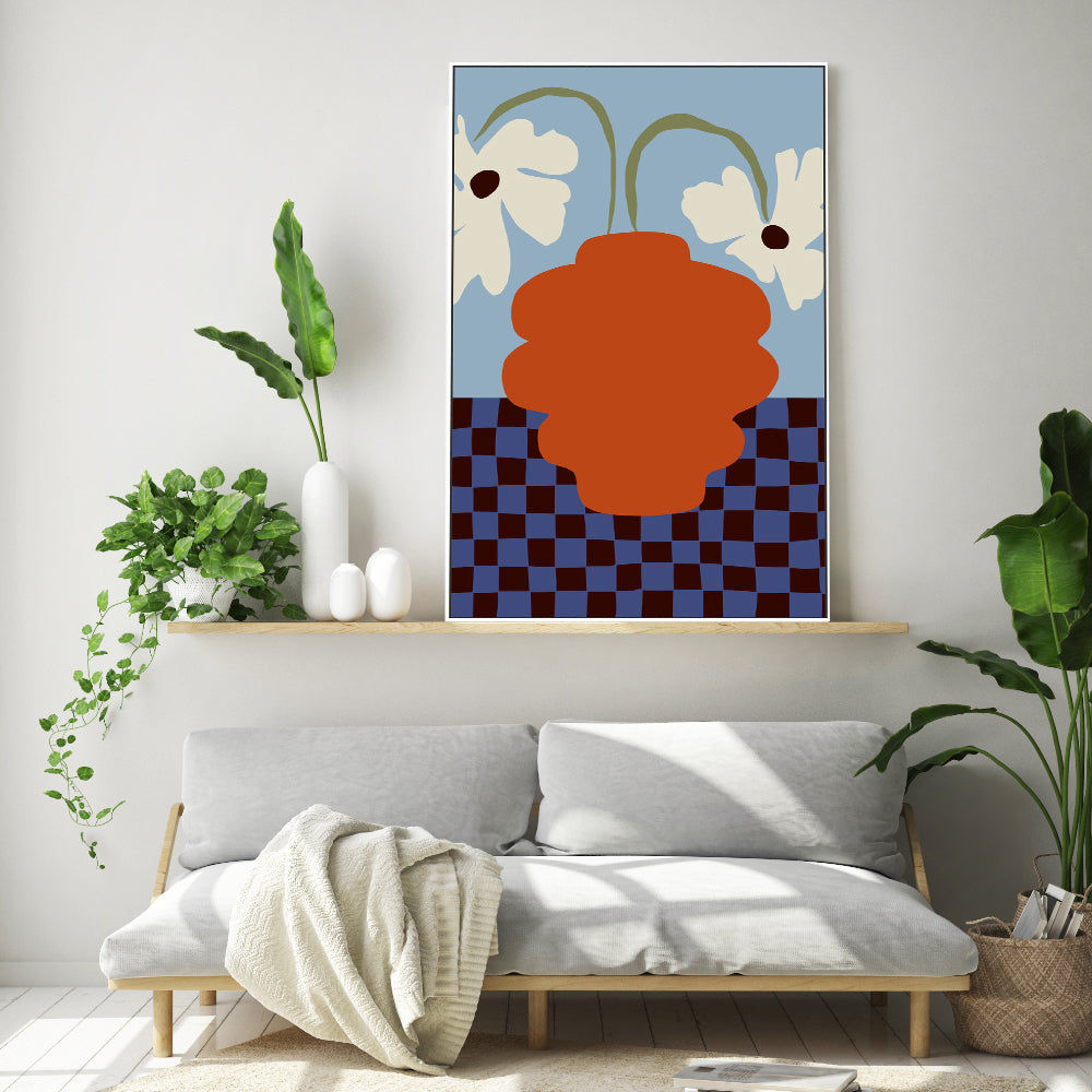 wall-art-print-canvas-poster-framed-Blooming Dropping and Checkerboard-2