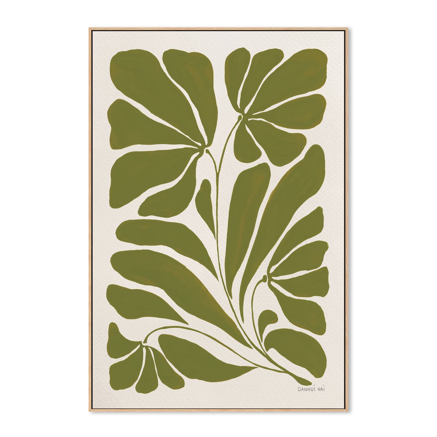 wall-art-print-canvas-poster-framed-Blooming Joy Green, Style B , By Danhui Nai-GIOIA-WALL-ART