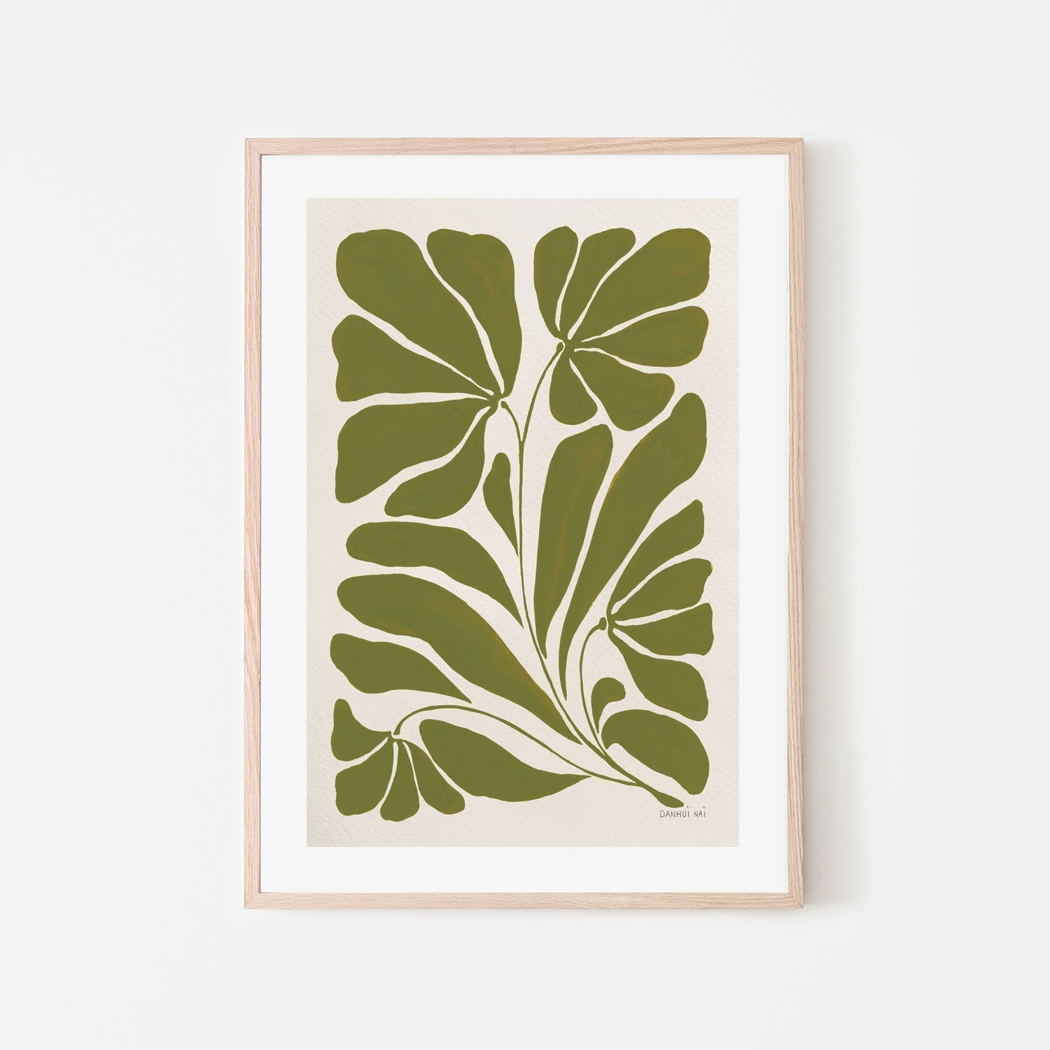 wall-art-print-canvas-poster-framed-Blooming Joy Green, Style B , By Danhui Nai-GIOIA-WALL-ART