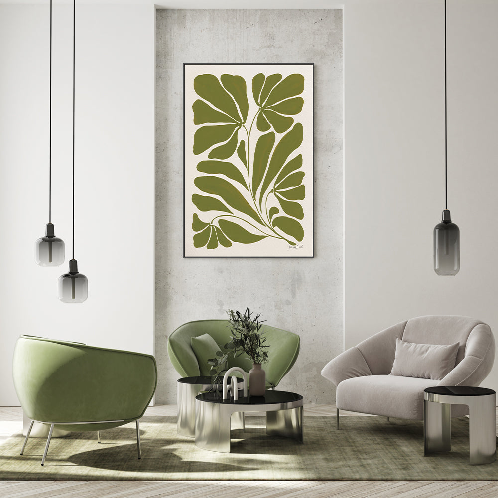 wall-art-print-canvas-poster-framed-Blooming Joy Green, Style B , By Danhui Nai-GIOIA-WALL-ART