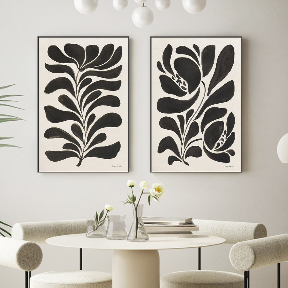 wall-art-print-canvas-poster-framed-Blooming Joy, Style A & Style B, Set Of 2 , By Danhui Nai-GIOIA-WALL-ART