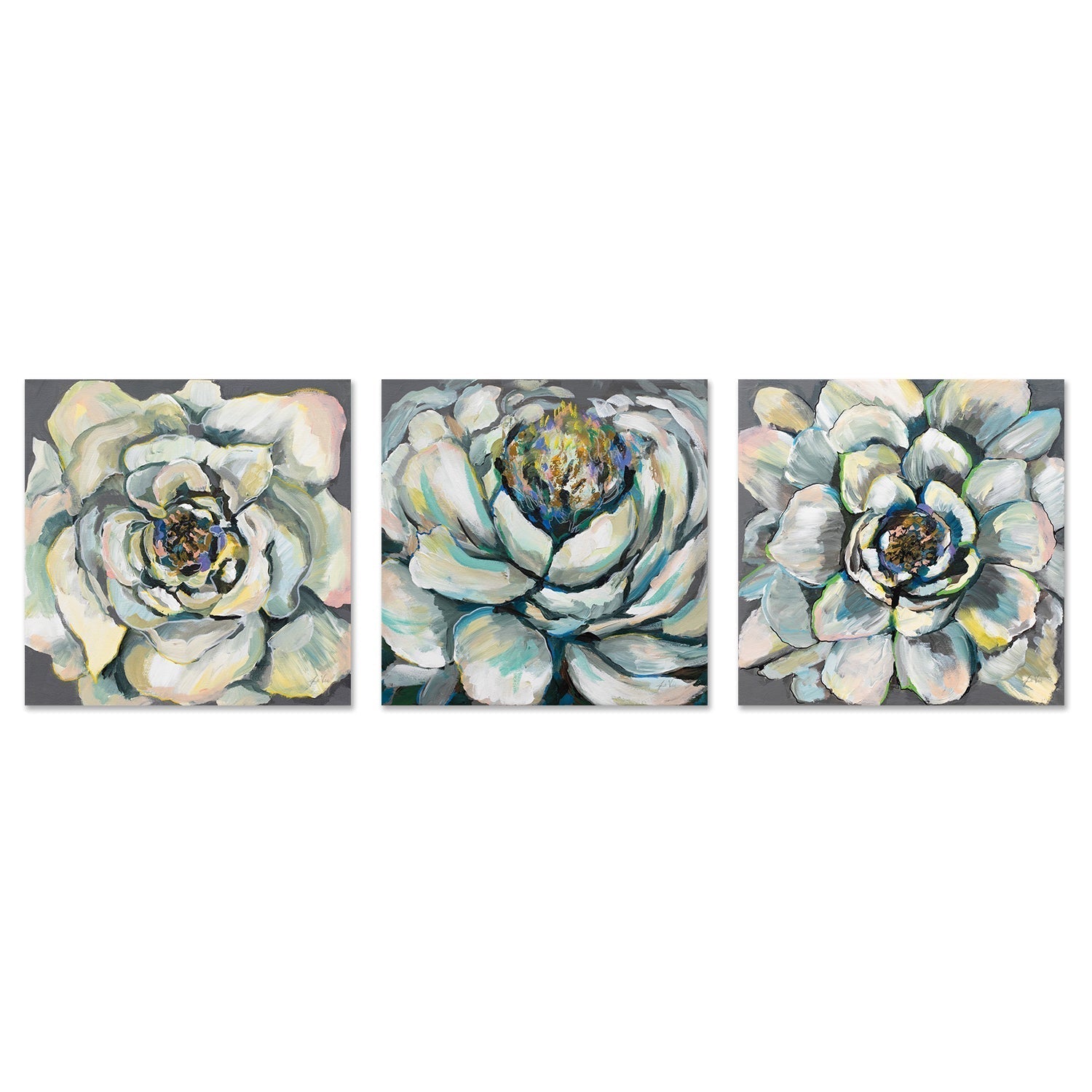 wall-art-print-canvas-poster-framed-Blooms, Set of 3-by-Jeanette Vertentes-Gioia Wall Art