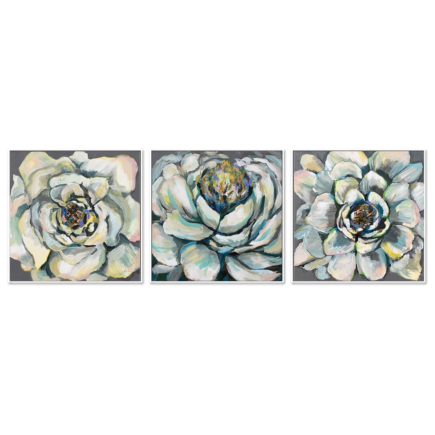 wall-art-print-canvas-poster-framed-Blooms, Set of 3-by-Jeanette Vertentes-Gioia Wall Art