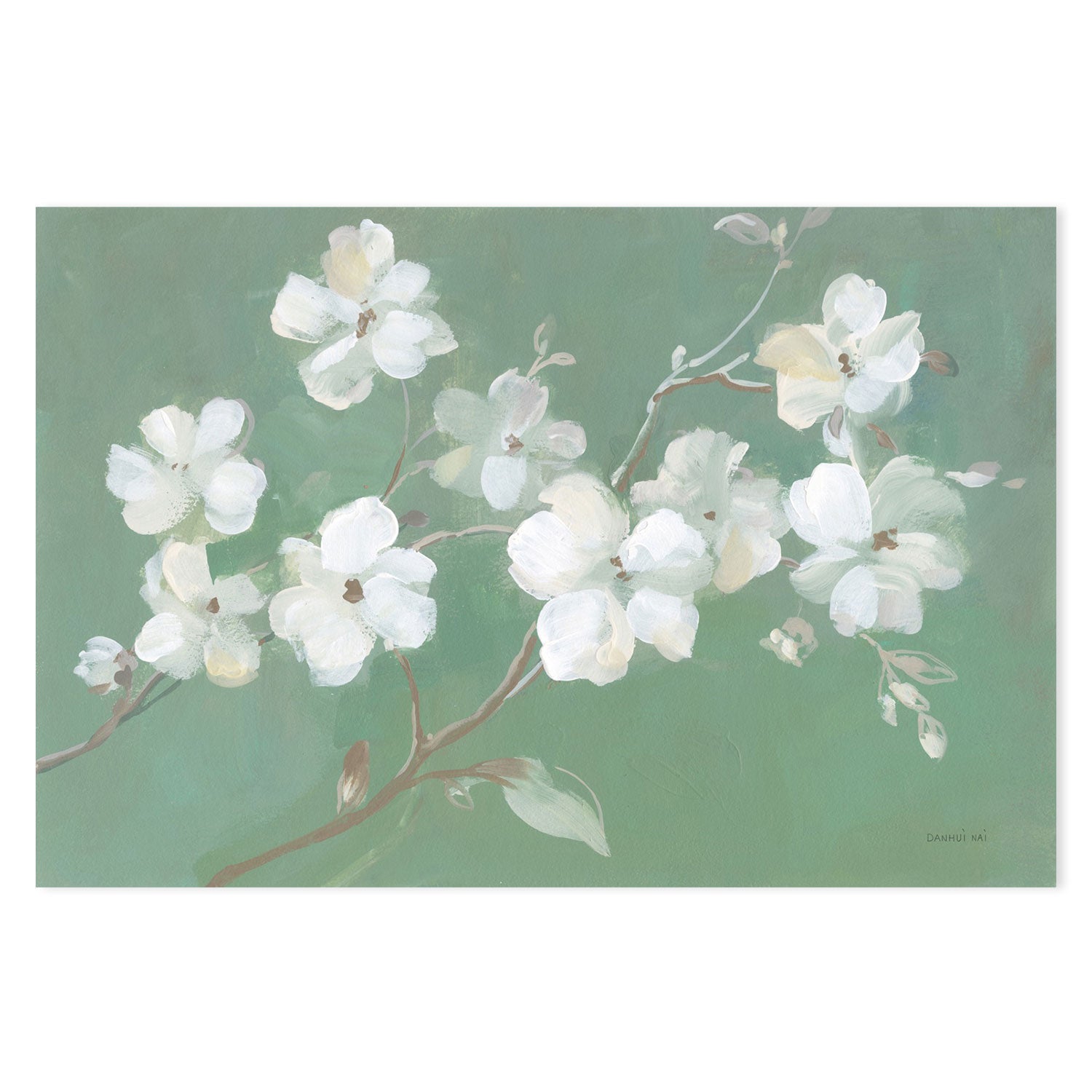 wall-art-print-canvas-poster-framed-Blossoms on Sage-by-Danhui Nai-Gioia Wall Art