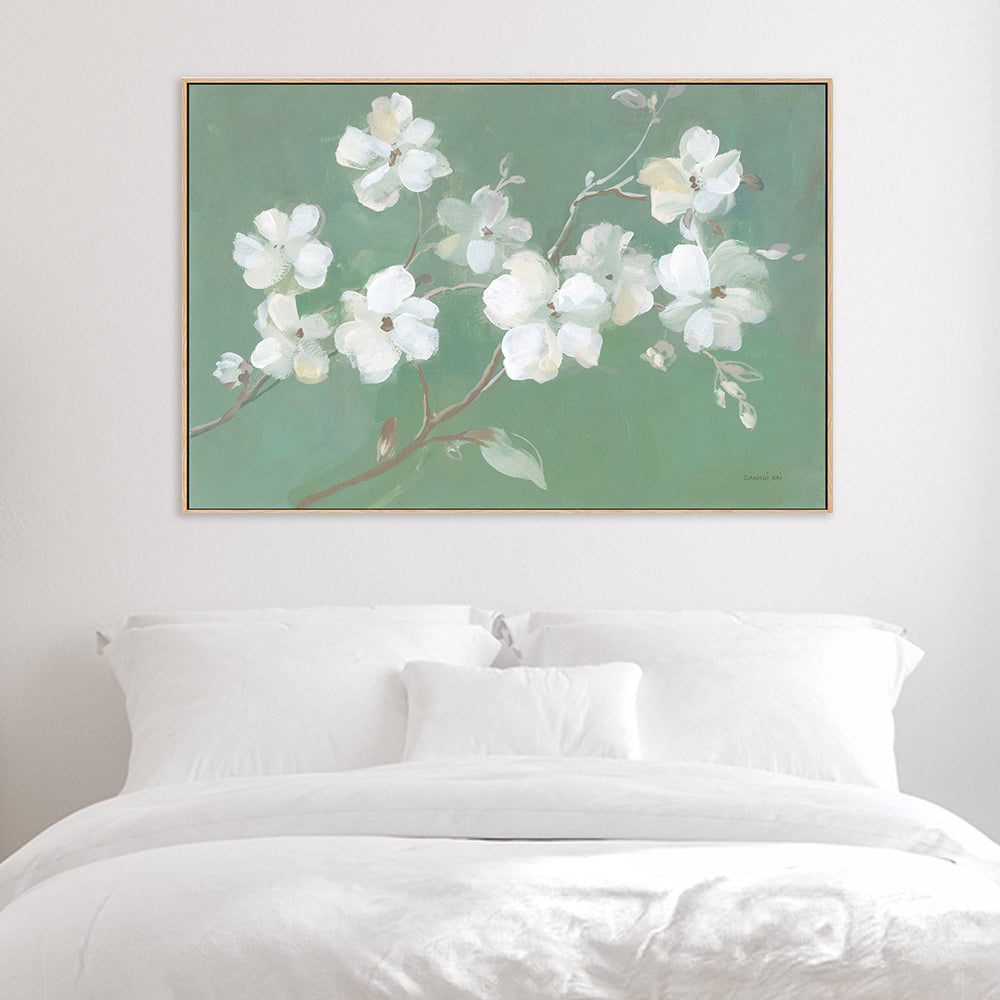 wall-art-print-canvas-poster-framed-Blossoms on Sage-by-Danhui Nai-Gioia Wall Art