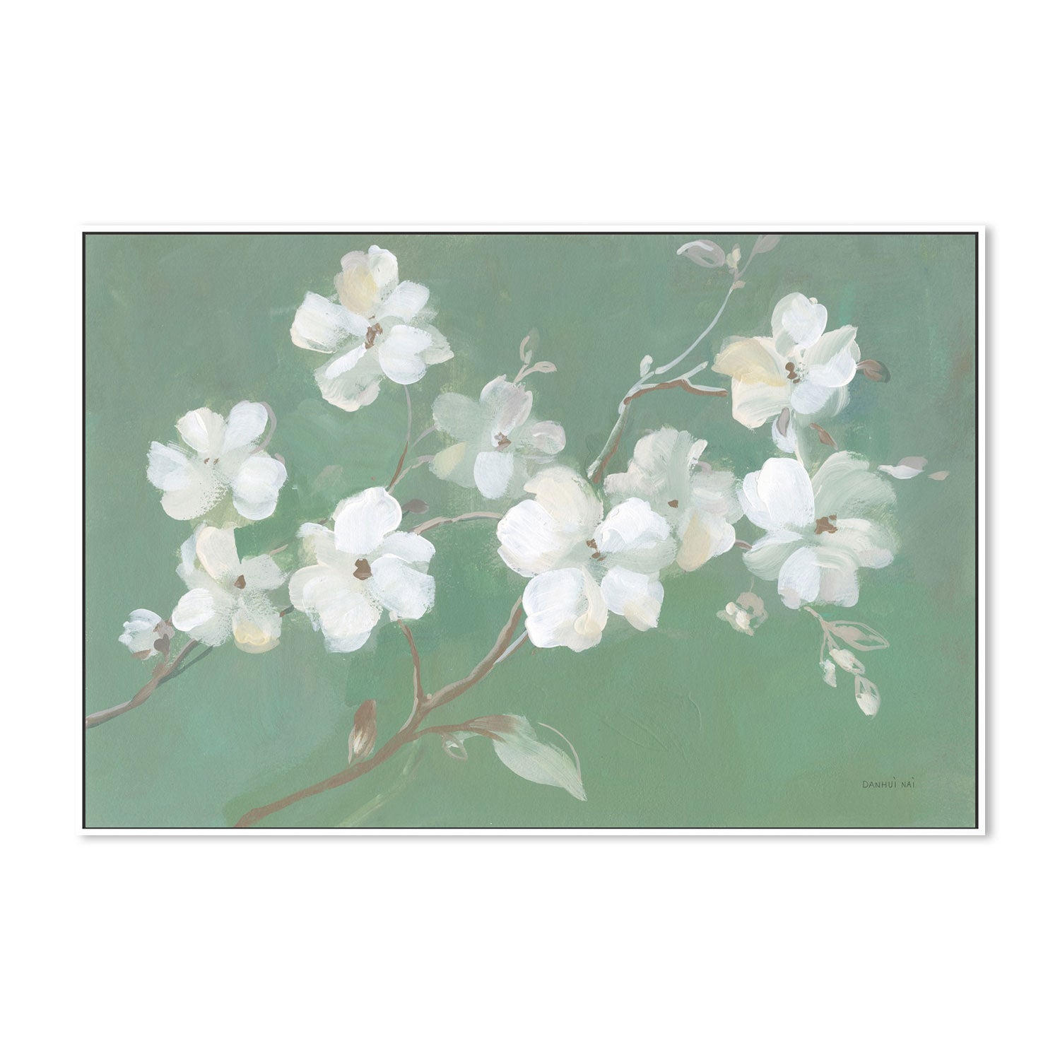 wall-art-print-canvas-poster-framed-Blossoms on Sage-by-Danhui Nai-Gioia Wall Art