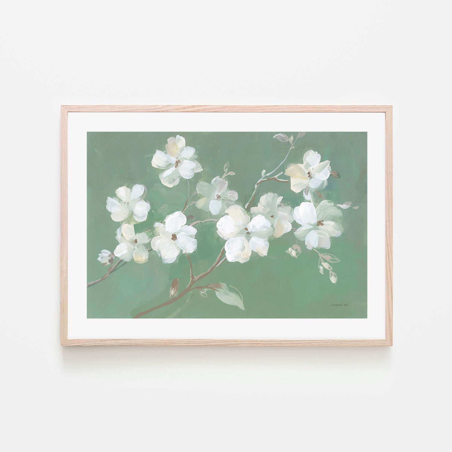 wall-art-print-canvas-poster-framed-Blossoms on Sage-by-Danhui Nai-Gioia Wall Art