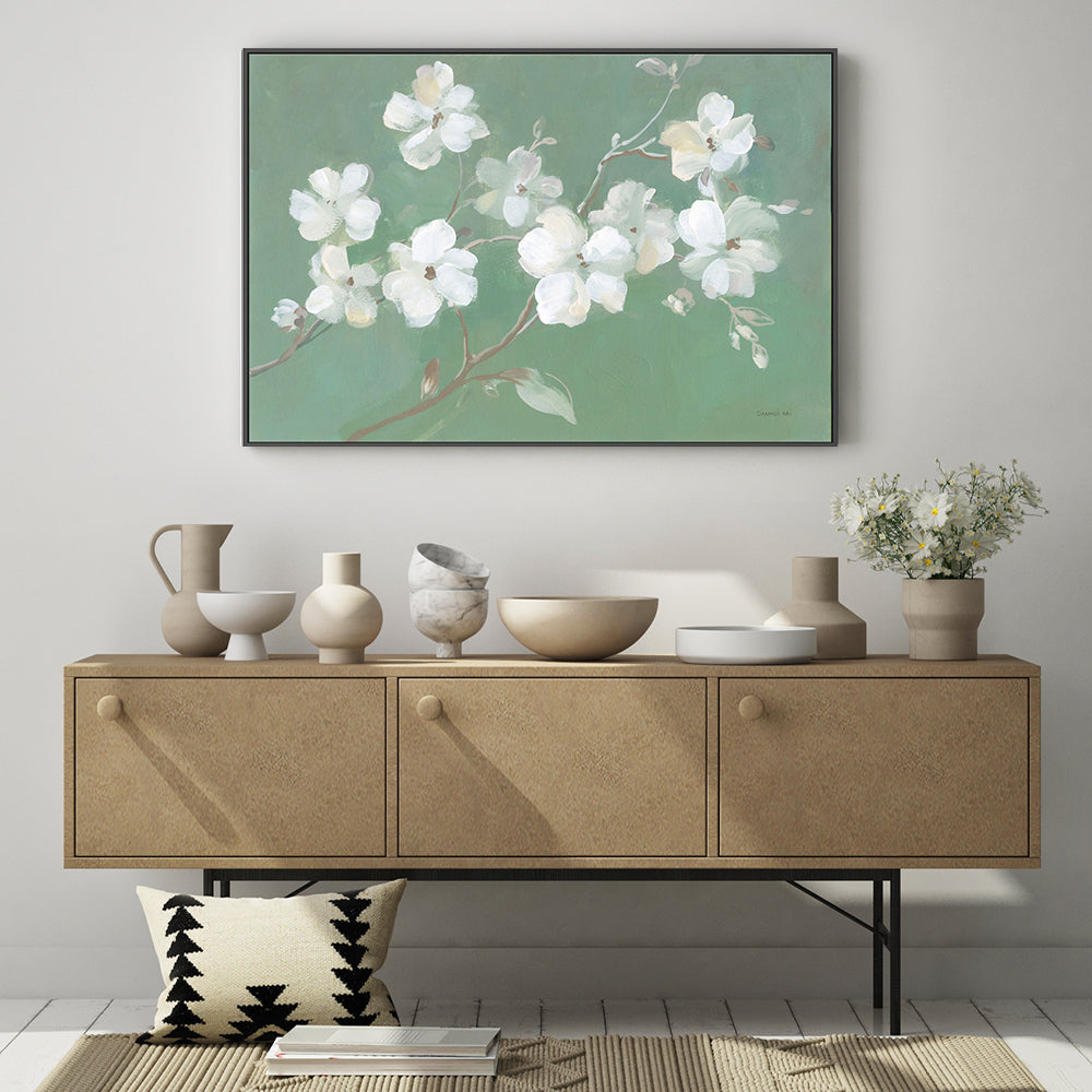 wall-art-print-canvas-poster-framed-Blossoms on Sage-by-Danhui Nai-Gioia Wall Art